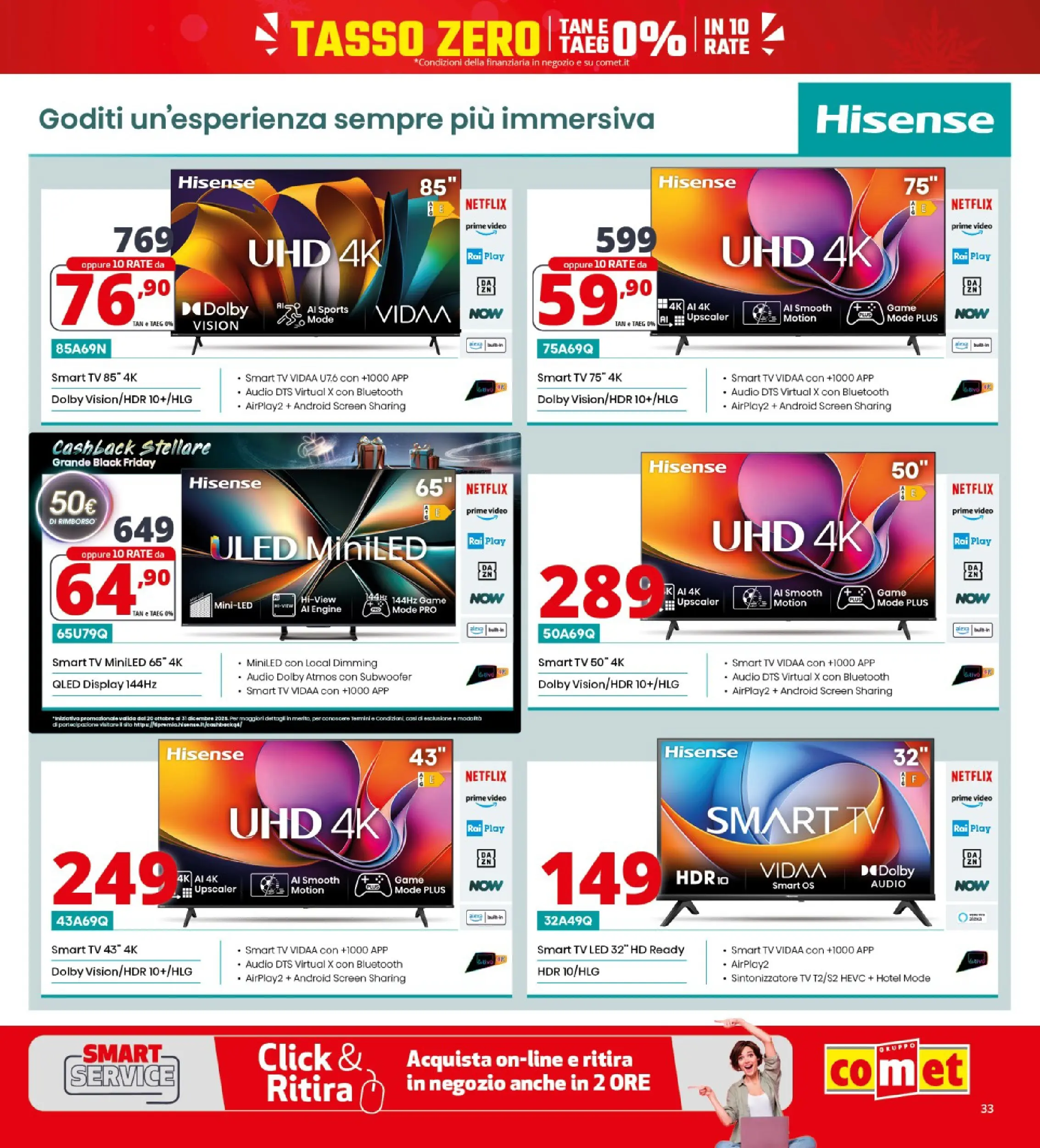 Nuovo Comet - Sottoprezzo da Comet! dal 21/12/2025 > offerte anteprima 🛍️ | Pagina: 33 | Prodotti: smart TV, TV, Video, Audio