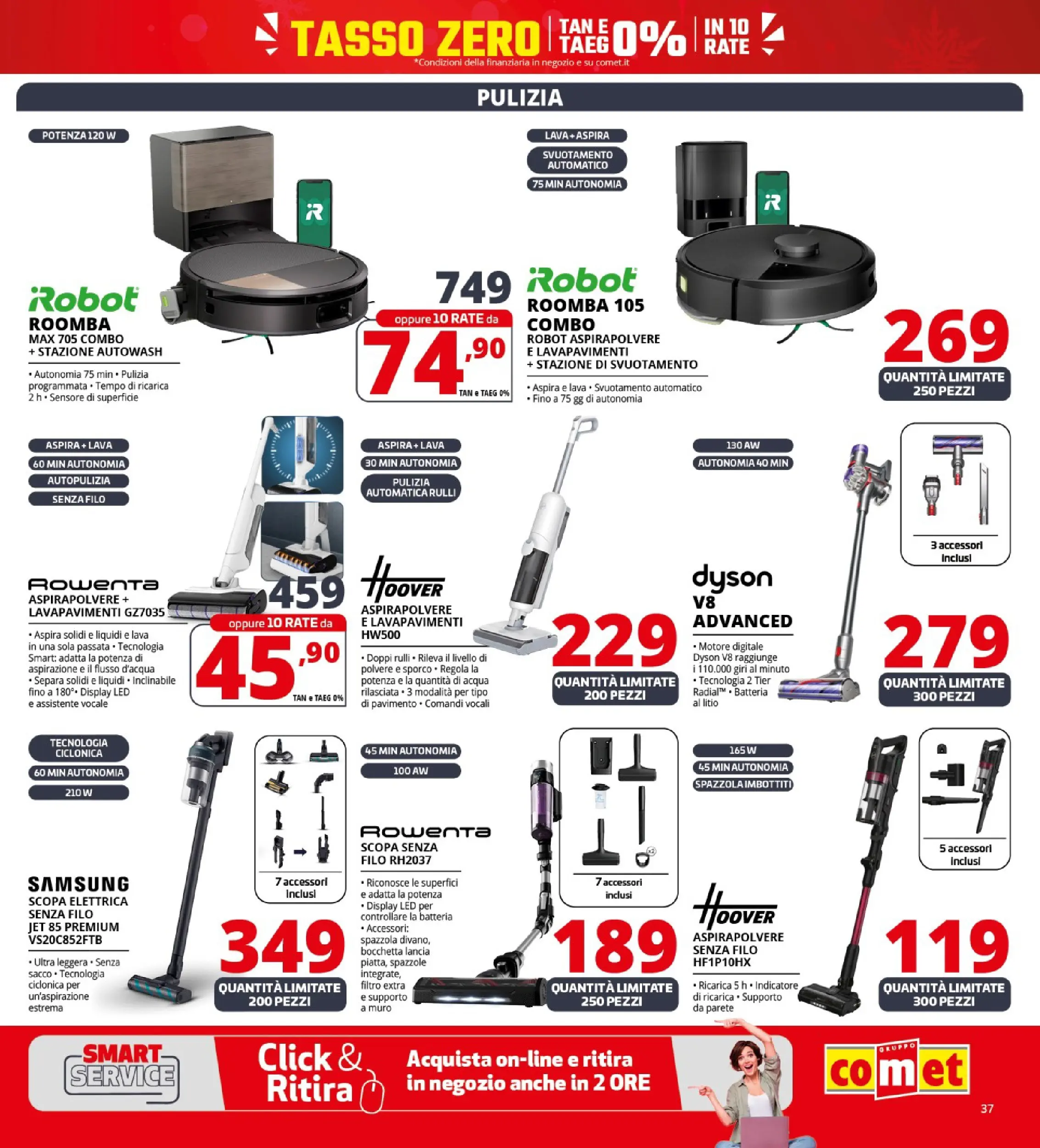 Nuovo Comet - Sottoprezzo da Comet! dal 21/12/2025 > offerte anteprima 🛍️ | Pagina: 37 | Prodotti: Scopa elettrica, Acqua, Scopa, Batteria