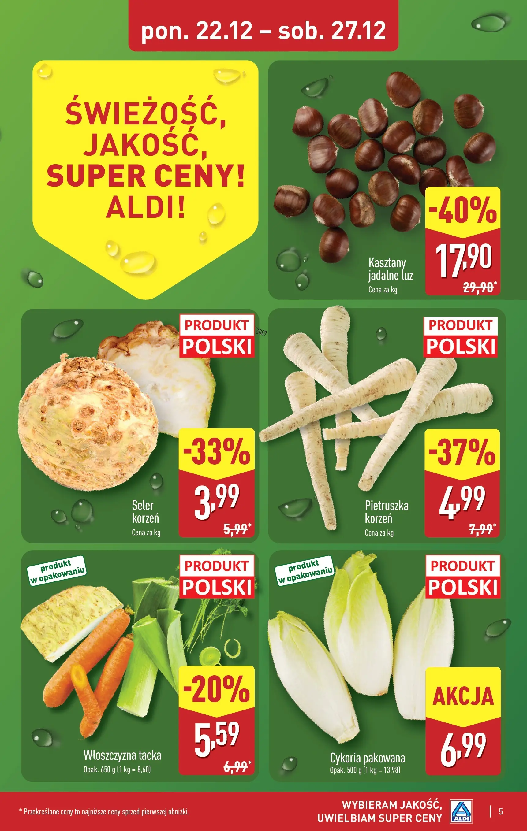 Aldi - Święta w super cenach w ALDI od 21.12.2025 - Ulotka PDF, promocje | Strona: 5 | Produkty: Pietruszka