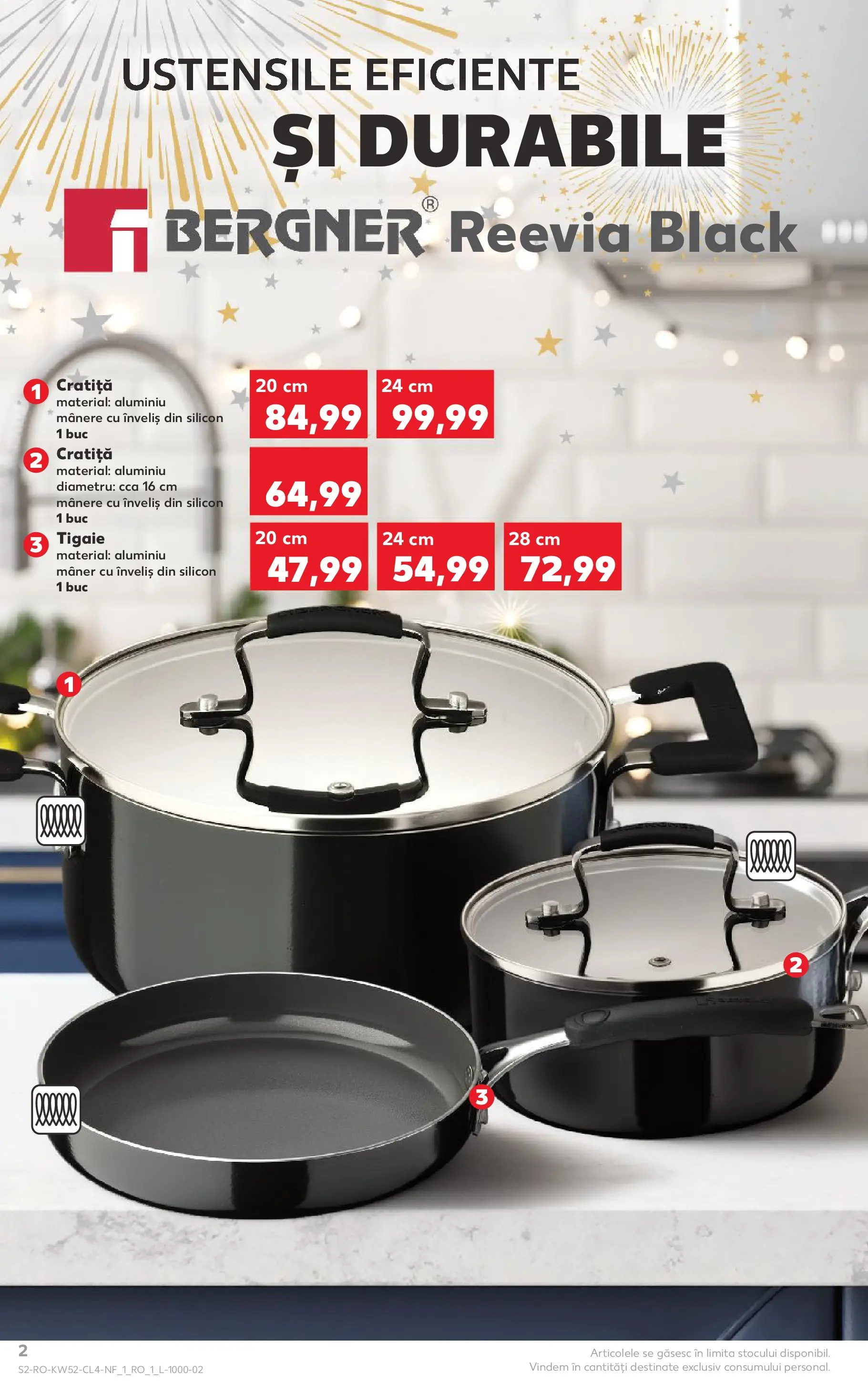 Catalog Kaufland - Viseu de Sus 23.12.2025 - Revista si Oferta | Pagină: 2 | Produse: Tigaie, Cratiță, Mâner