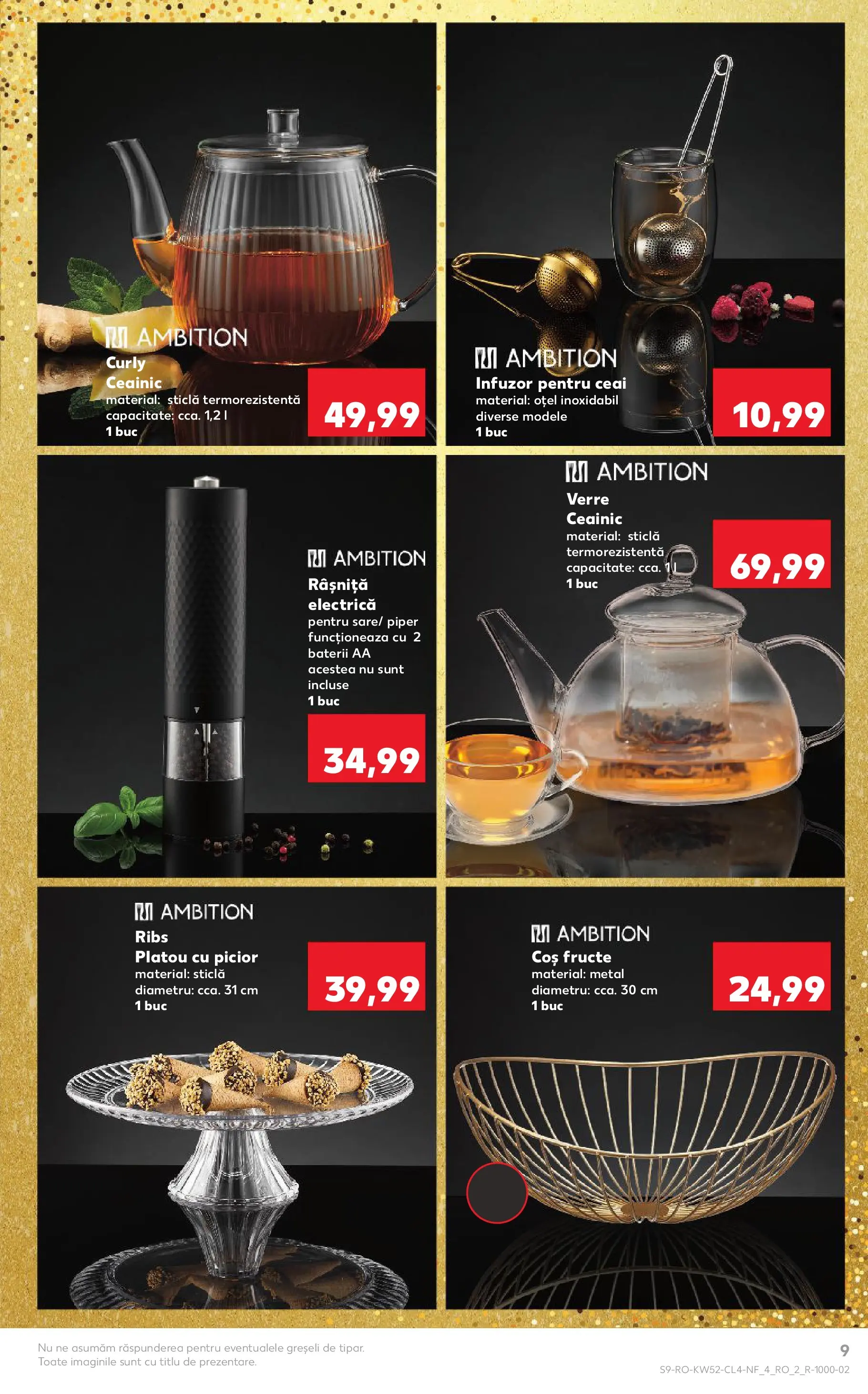 Catalog Kaufland - Viseu de Sus 23.12.2025 - Revista si Oferta | Pagină: 9 | Produse: Ceainic, Coș, Ceai, Piper