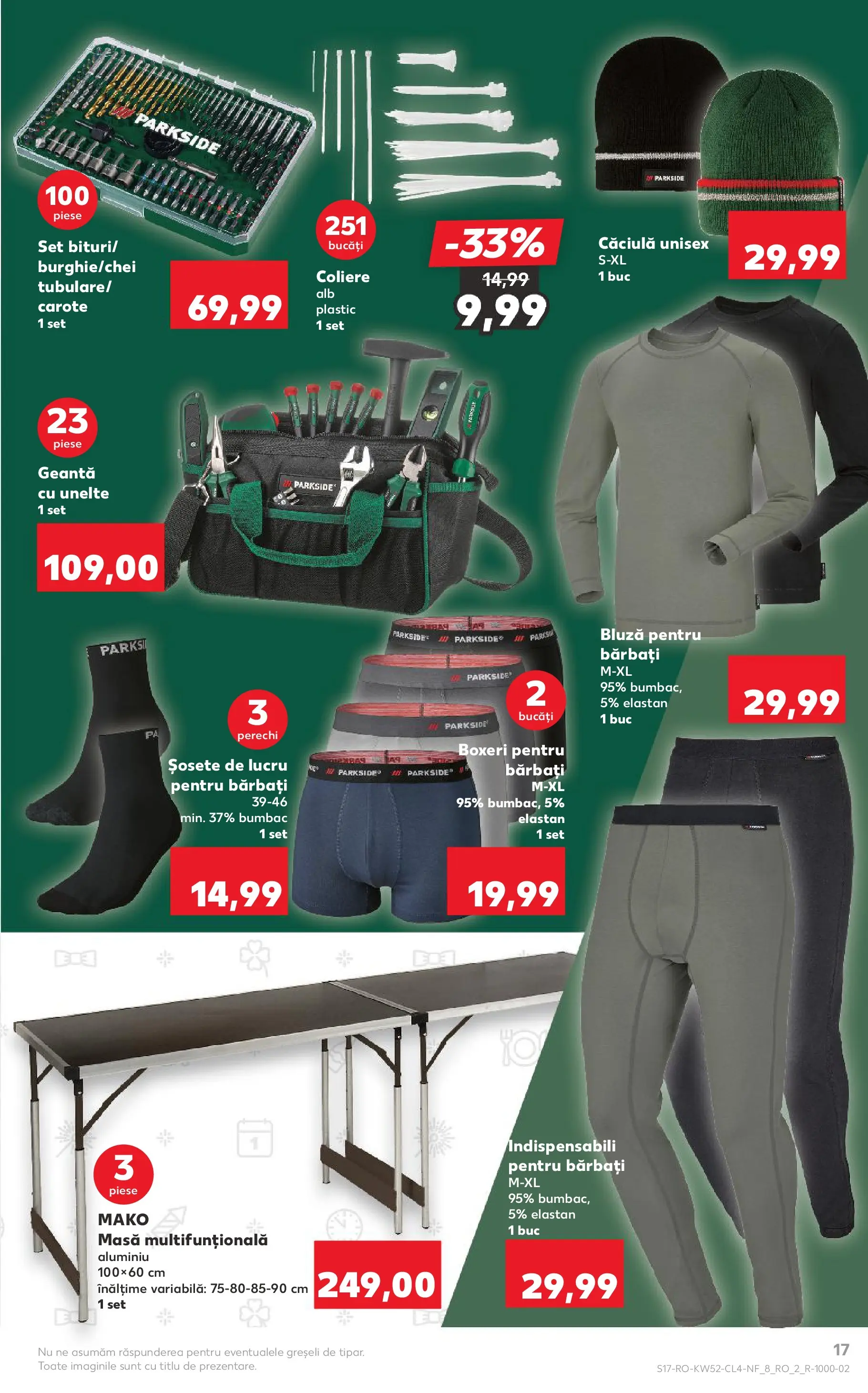 Catalog Kaufland - Viseu de Sus 23.12.2025 - Revista si Oferta | Pagină: 17 | Produse: Geantă, Masă, Șosete, Boxeri