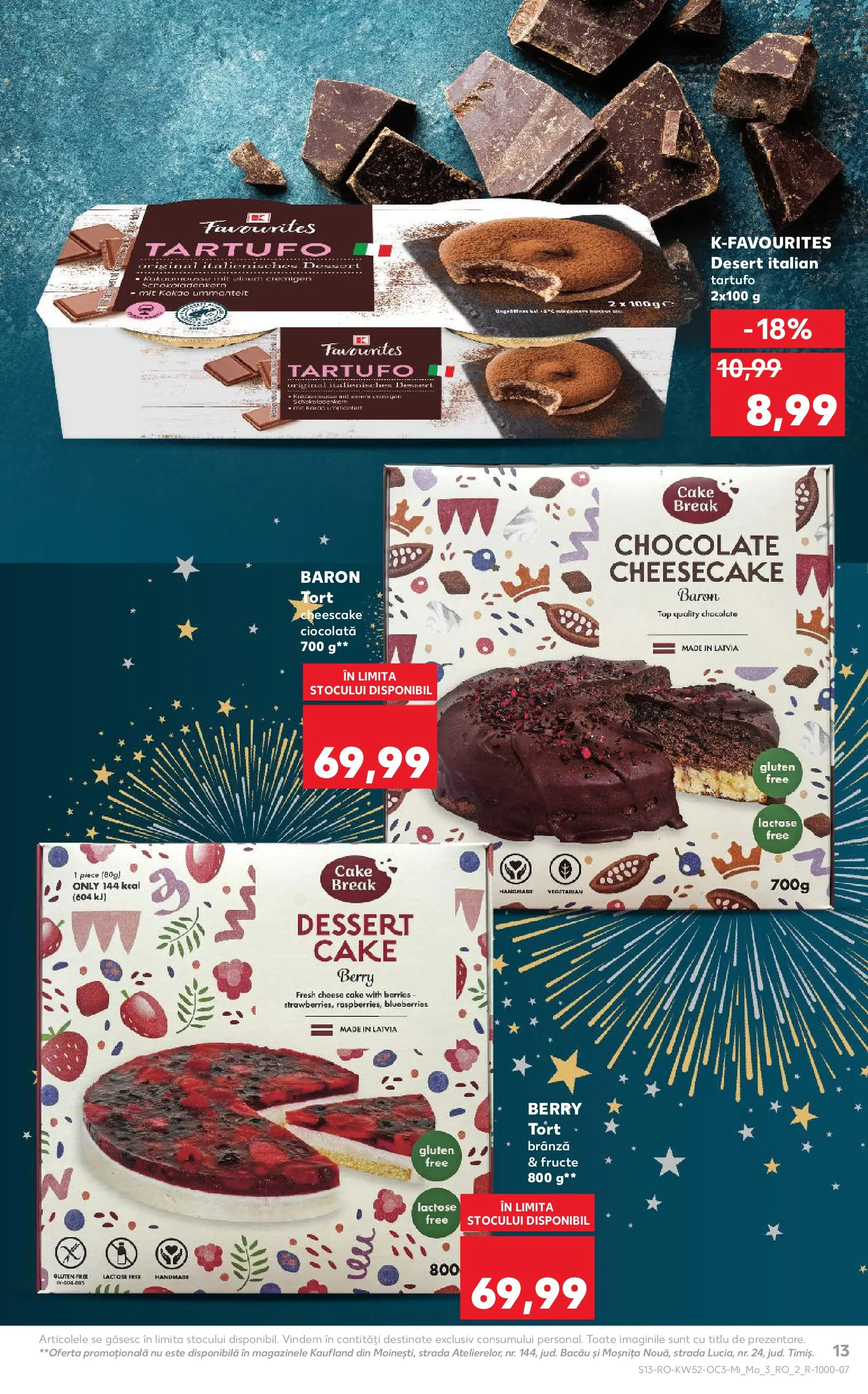 Catalog Kaufland - Domnesti 23.12.2025 - Revista si Oferta | Pagină: 13 | Produse: Top, Tort, Ciocolată, Fructe