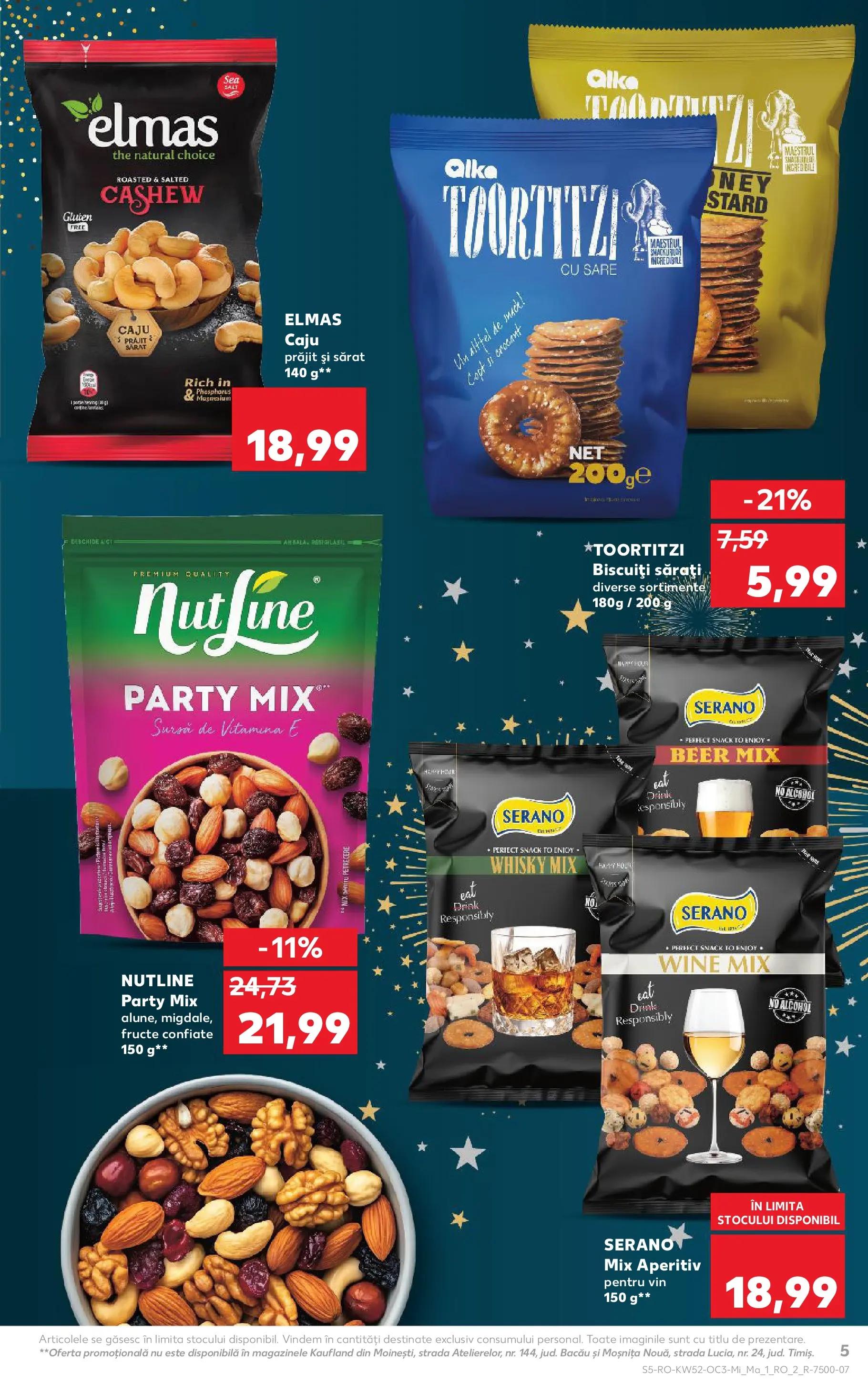 Catalog Kaufland - Viseu de Sus 23.12.2025 - Revista si Oferta | Pagină: 5 | Produse: Vin, Caju, Biscuiți, Fructe