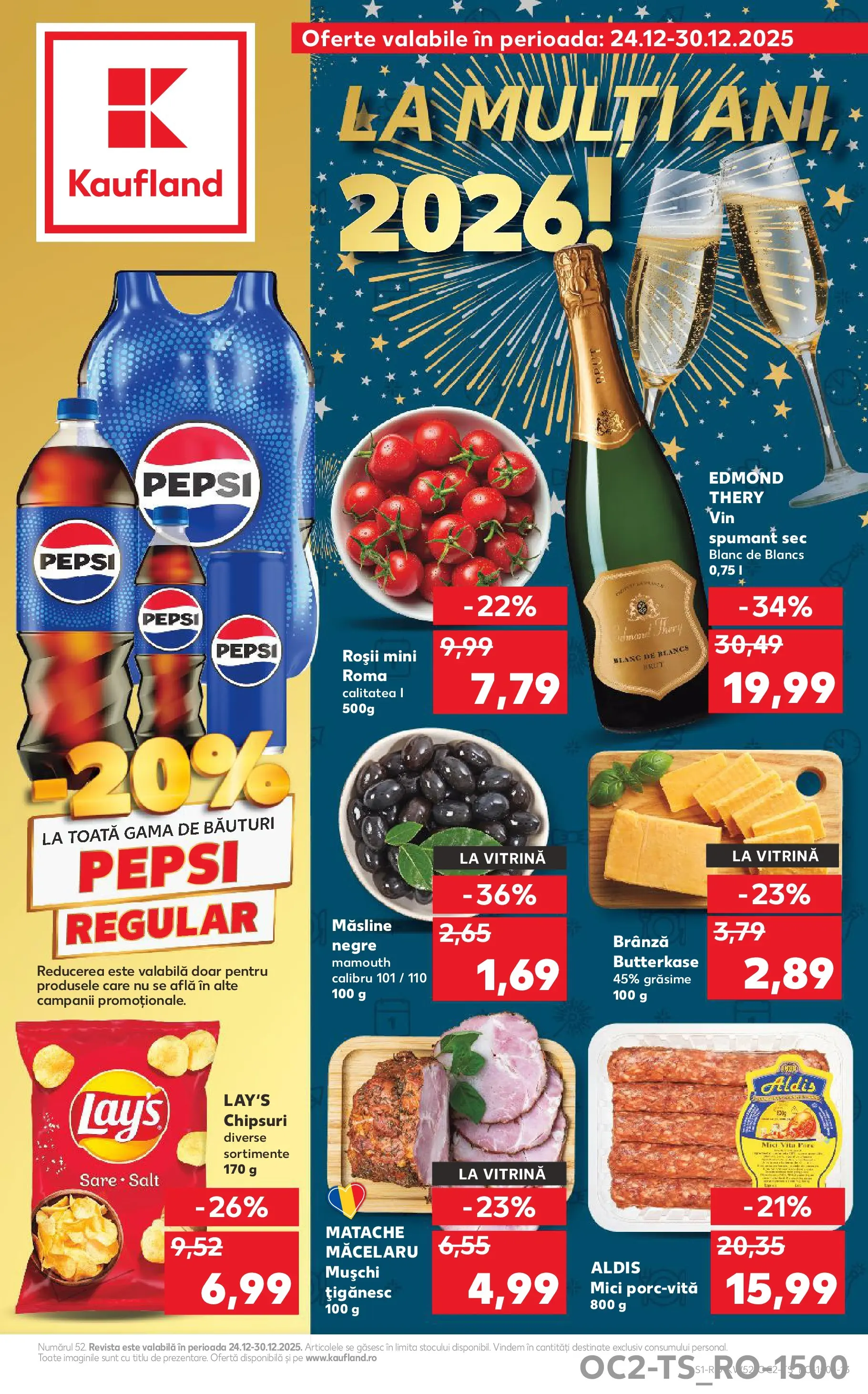 Catalog Kaufland - Galați 24.12.2025 - Revista si Oferta | Pagină: 1 | Produse: Vitrină, Brânză, Roșii, Sare