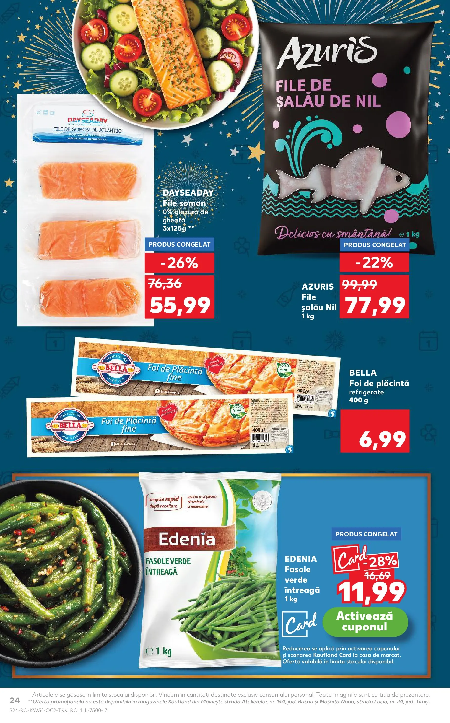 Catalog Kaufland - Viseu de Sus 23.12.2025 - Revista si Oferta | Pagină: 24 | Produse: Plăcintă, Fasole verde, Smântână