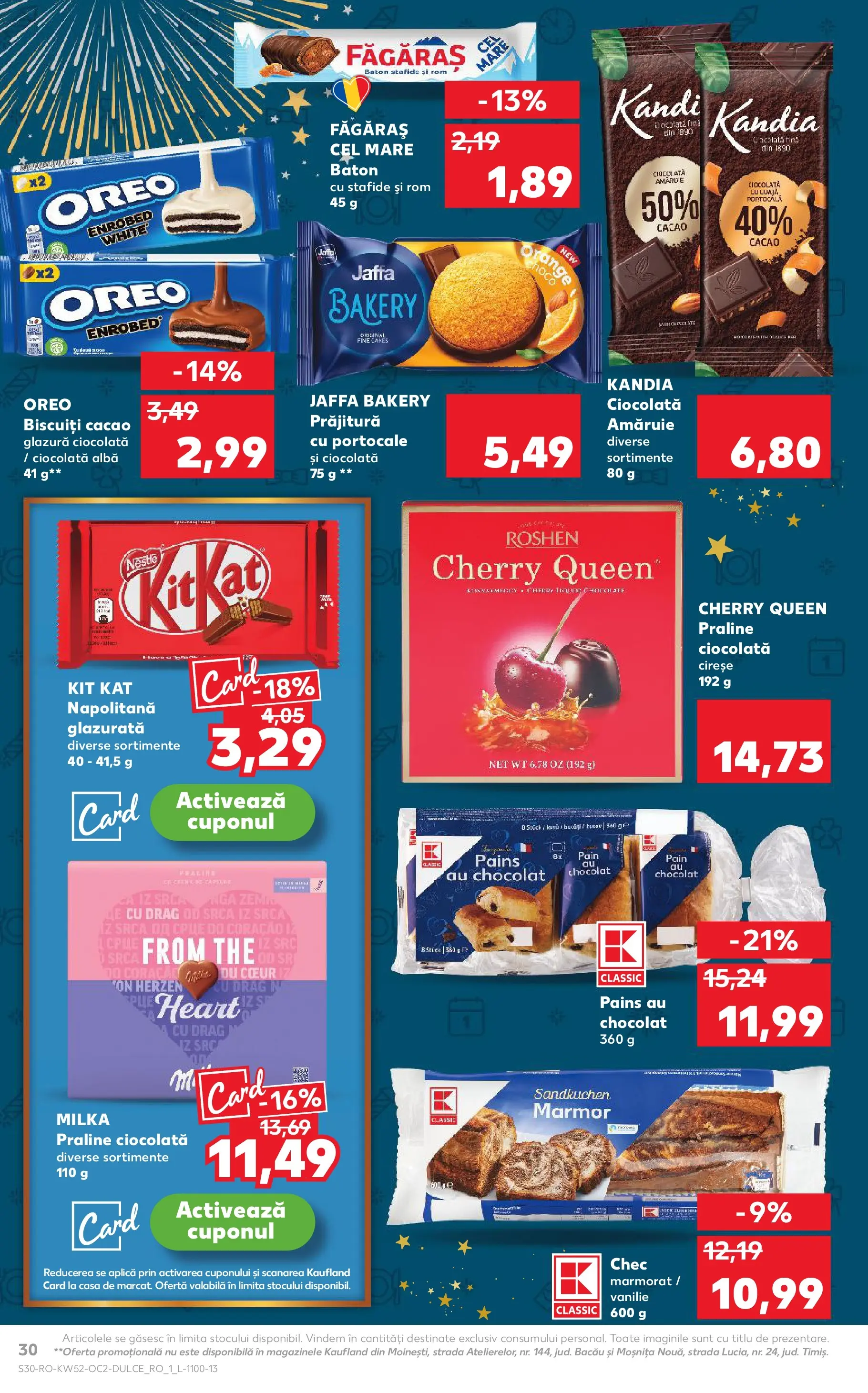 Catalog Kaufland - Ploiești 24.12.2025 - Revista si Oferta | Pagină: 30 | Produse: Prăjitură, Praline, Rom, Cireșe