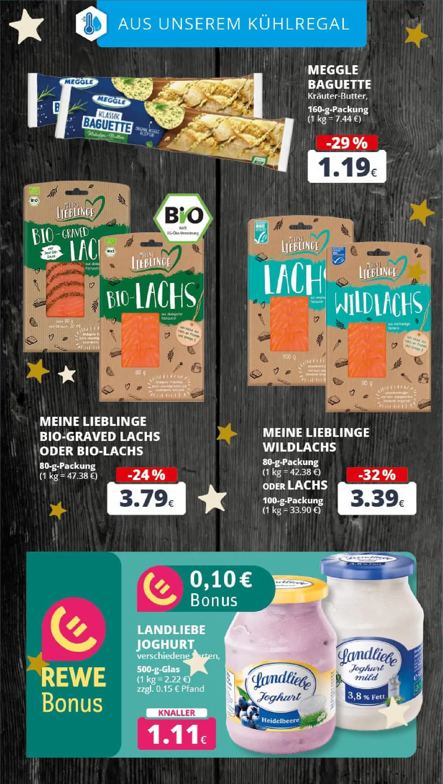 REWE Prospekt ab 22.12.2025 zum Blättern » Angebote | Seite: 19 | Produkte: Joghurt, Baguette, Lachs, Landliebe joghurt