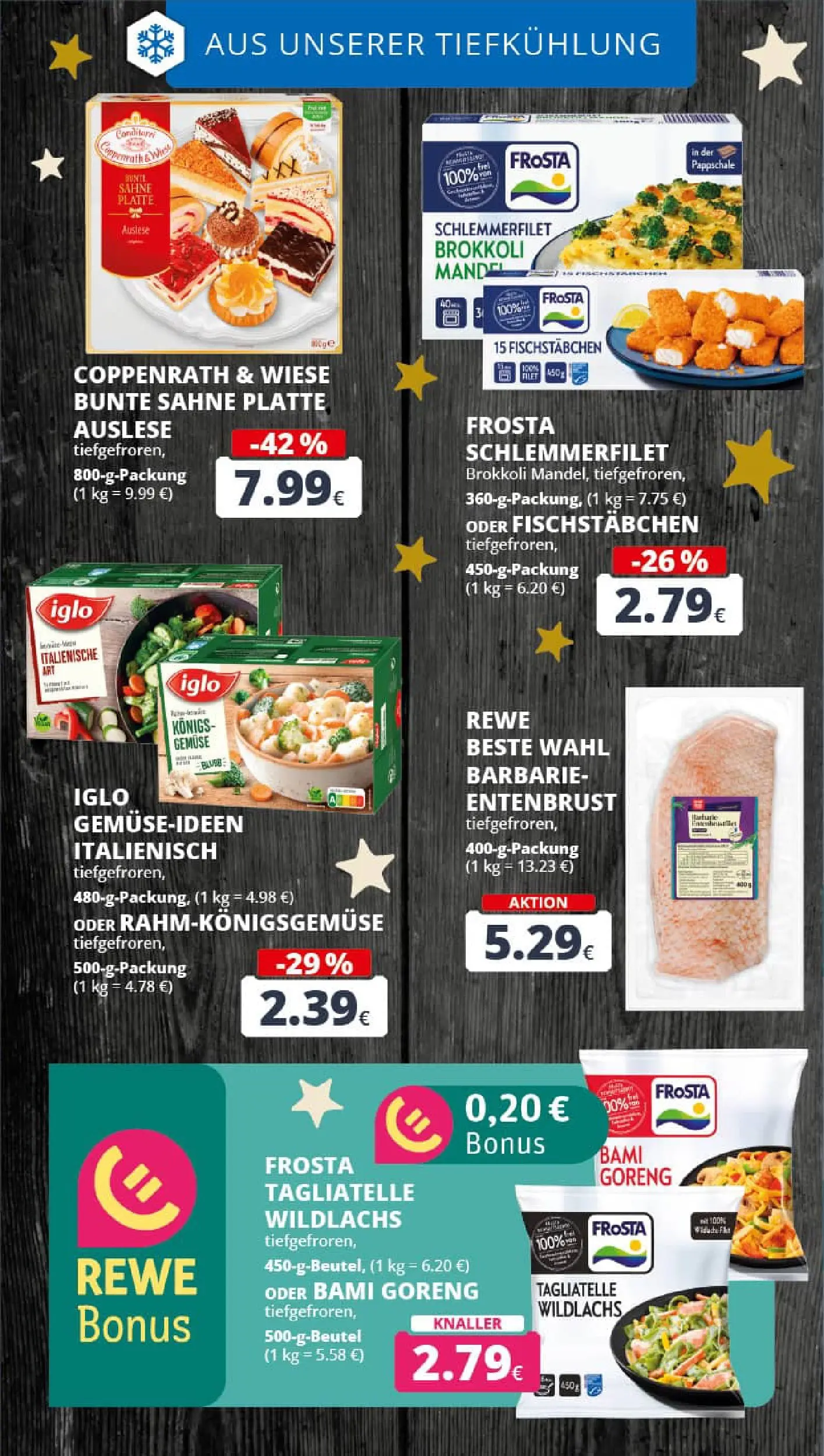 REWE Prospekt ab 22.12.2025 zum Blättern » Angebote | Seite: 21 | Produkte: Frosta, Gemüse, Brokkoli, Sahne