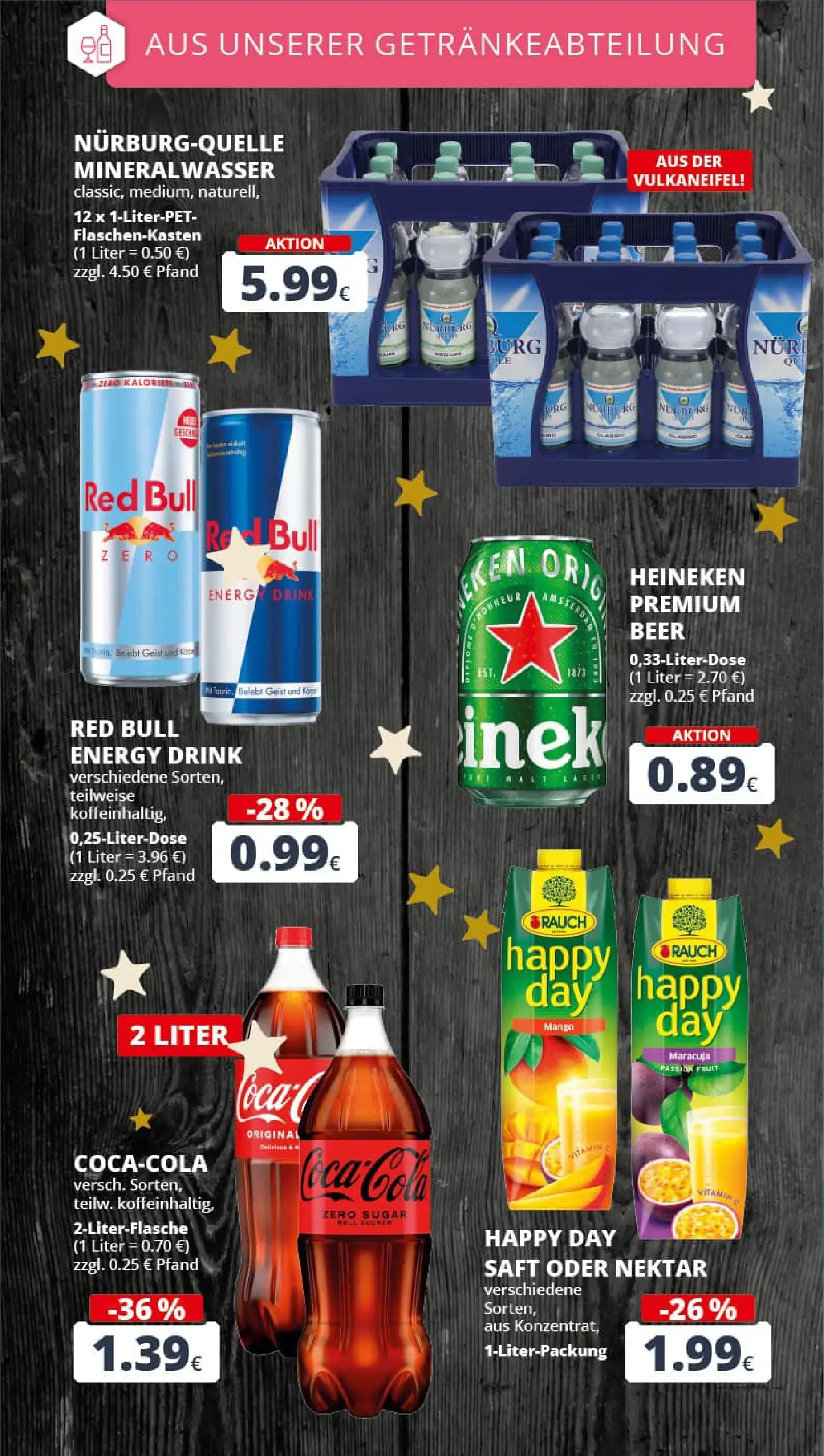 REWE Prospekt ab 22.12.2025 zum Blättern » Angebote | Seite: 23 | Produkte: Red bull, Cola, Mineralwasser, Mango