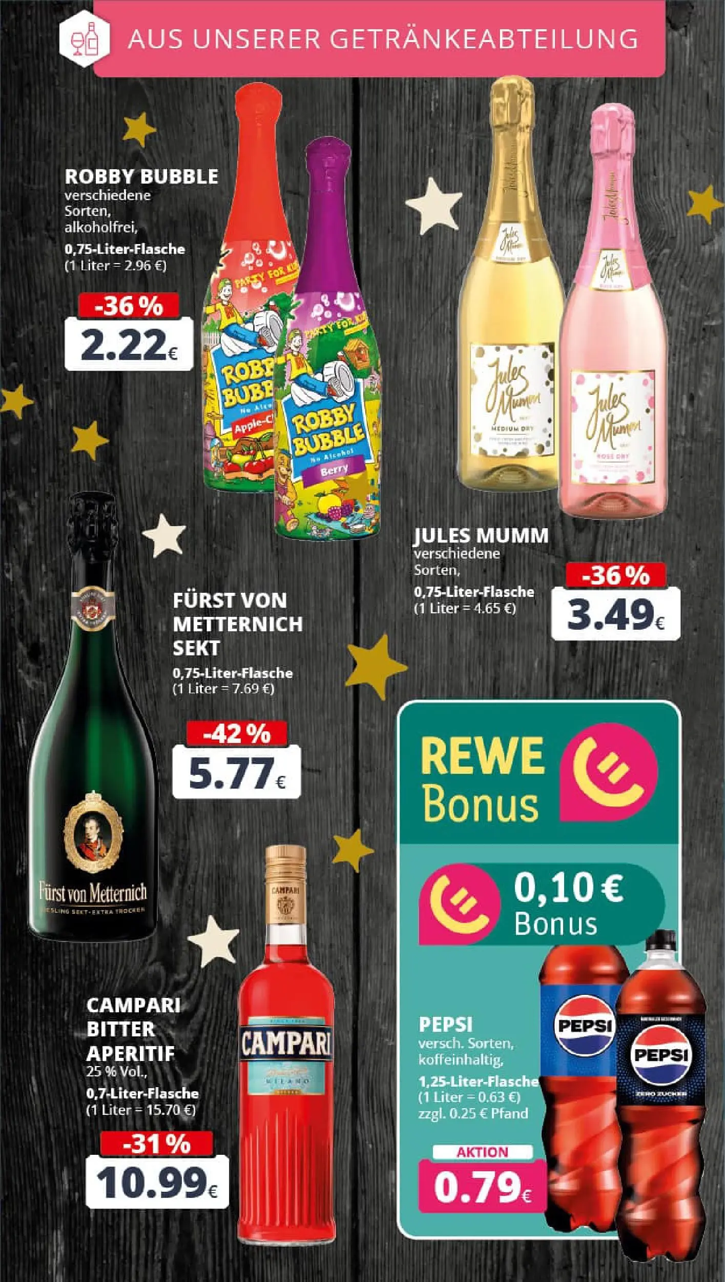 REWE Prospekt ab 22.12.2025 zum Blättern » Angebote | Seite: 24 | Produkte: Furst von metternich, Sekt, Jules mumm, Pepsi