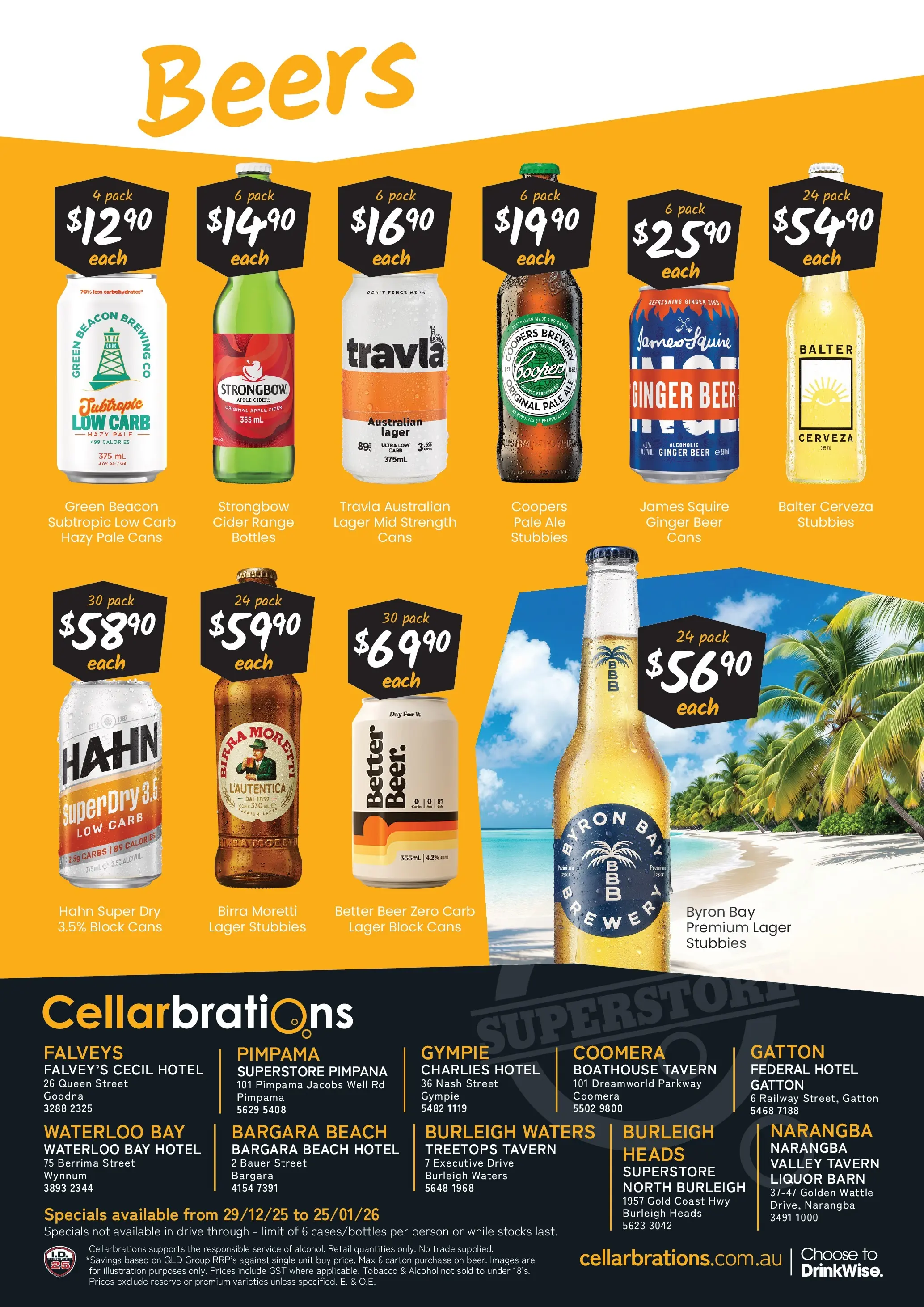 Cellarbrations - Good Shout! QLD SS 29/12 - 28/12/2025 > weekly / monthly specials | Page: 6 | Products: Fence, Ginger, Beer