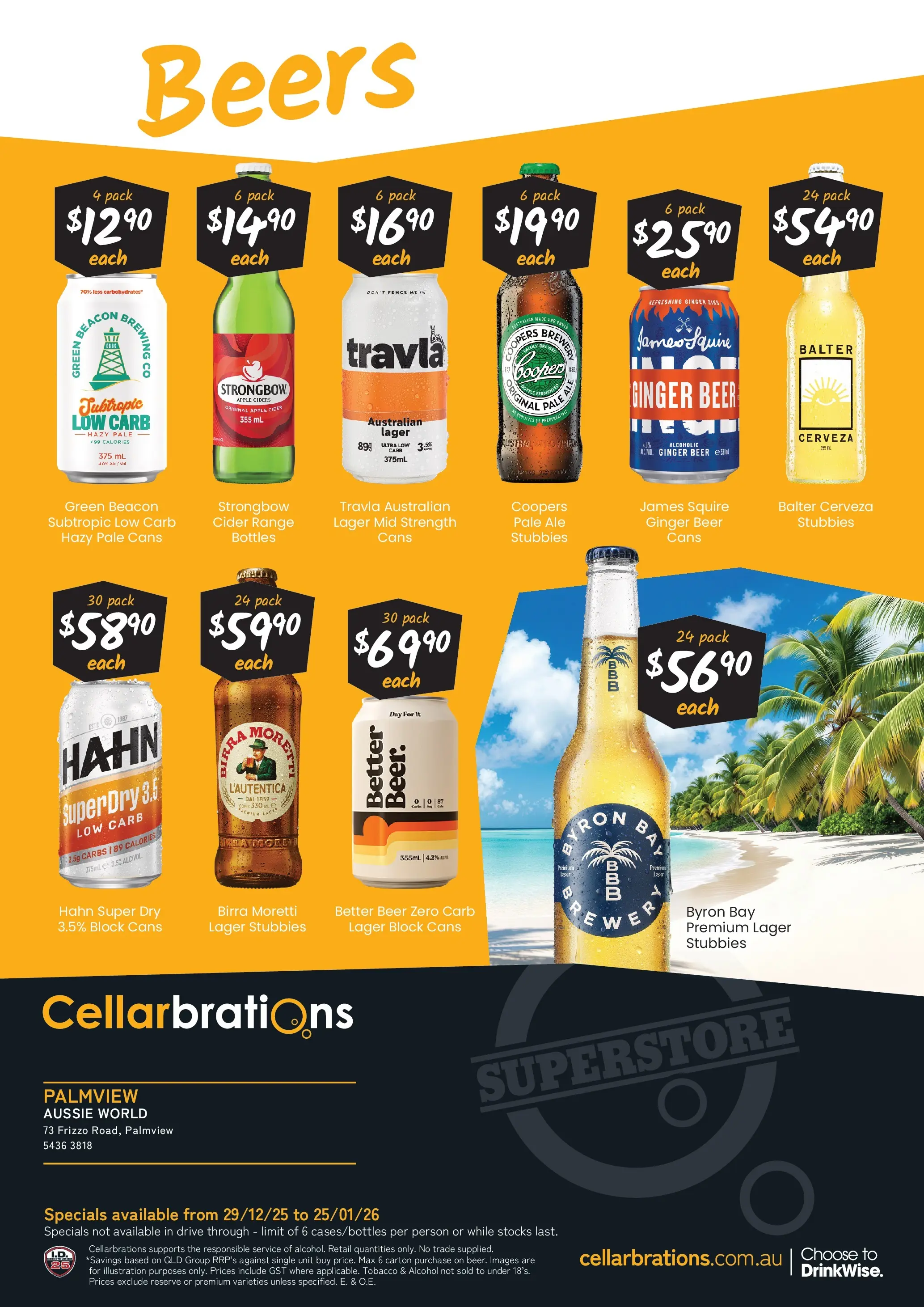 Cellarbrations Catalogue Palmview  - 29/12/2025 > weekly / monthly specials | Page: 6 | Products: Fence, Ginger, Beer
