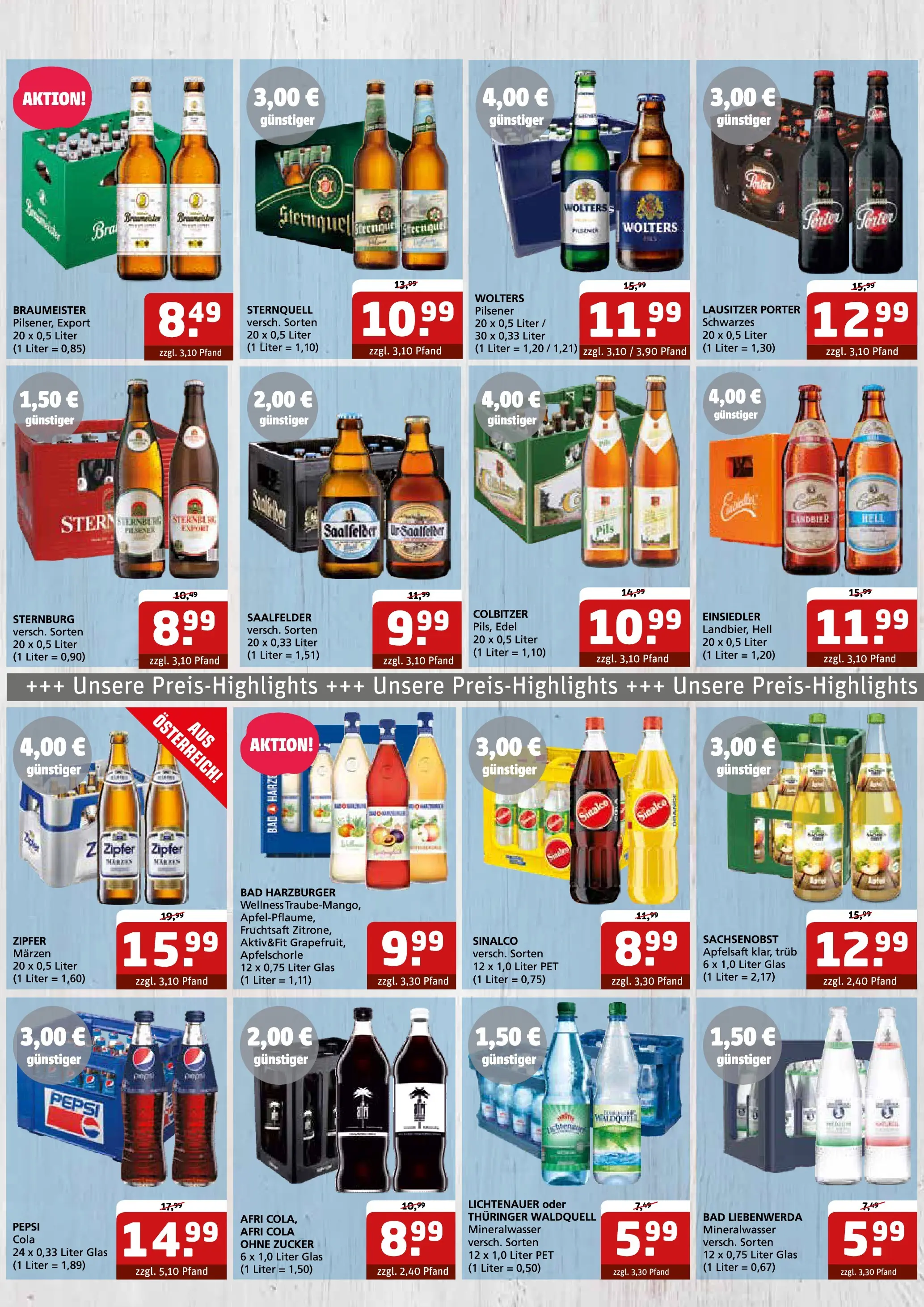 Entdecke - Getränke Quelle: Getränkeangebote (ab 04.01.2026) zum Blättern | Seite: 3 | Produkte: Bad, Apfelsaft, Mineralwasser, Pepsi