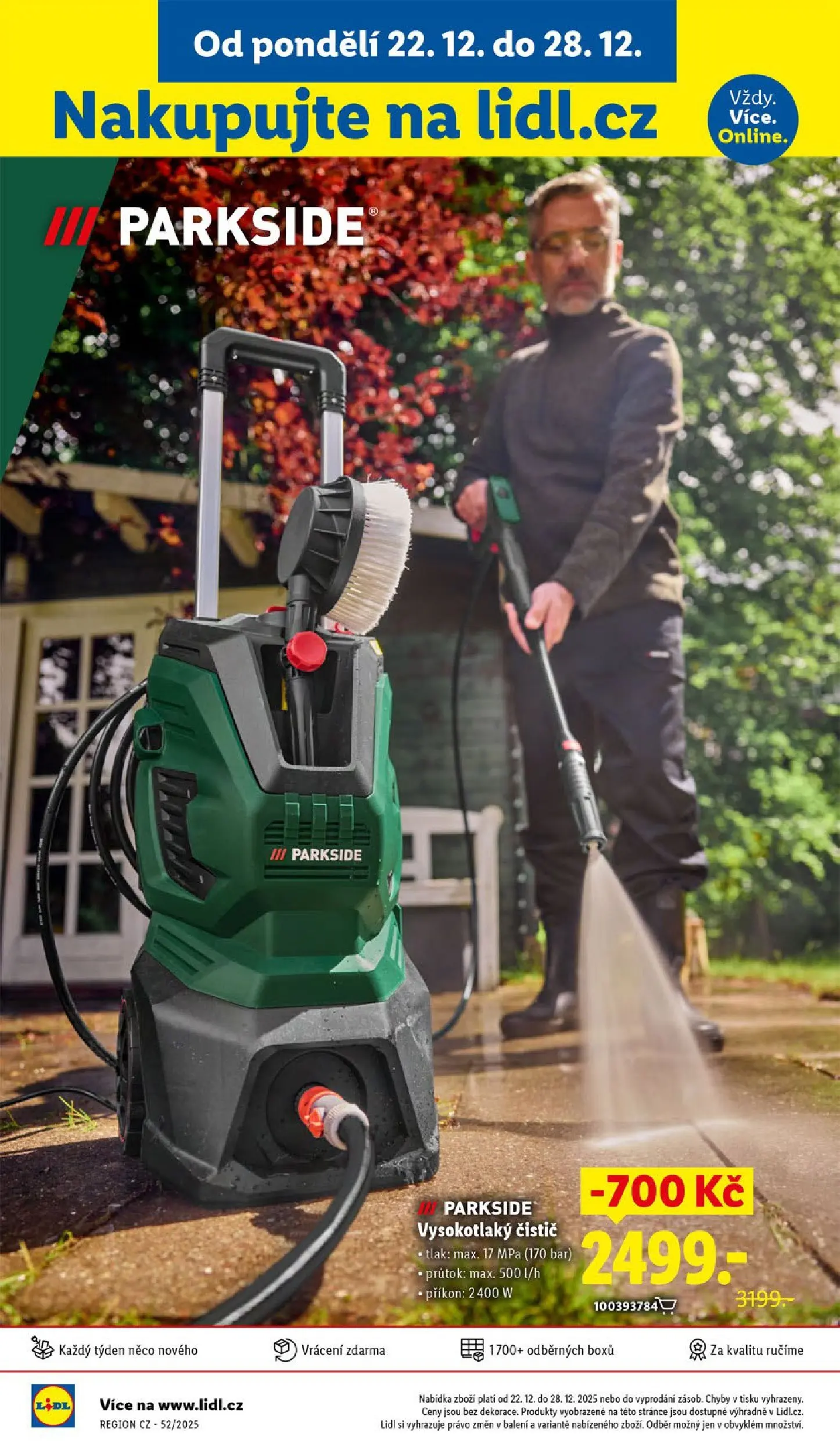 Lidl leták od 20.12.2025 - Nový akční leták | Strana: 28 | Produkty: Parkside, Vysokotlaký čistič