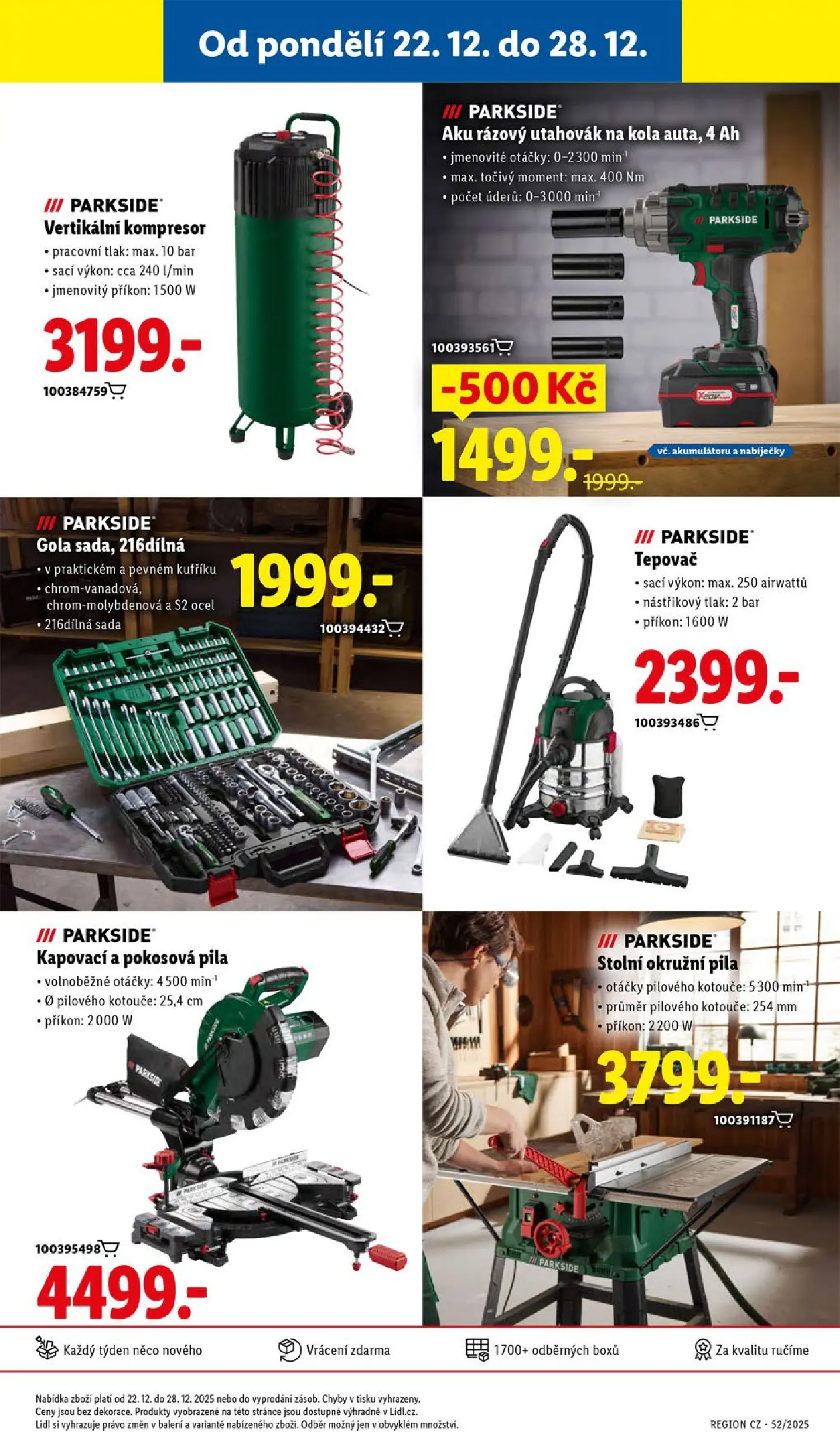 Lidl leták od 20.12.2025 - Nový akční leták | Strana: 29 | Produkty: Pokosová pila, Pila, Aku rázový utahovák, Kola