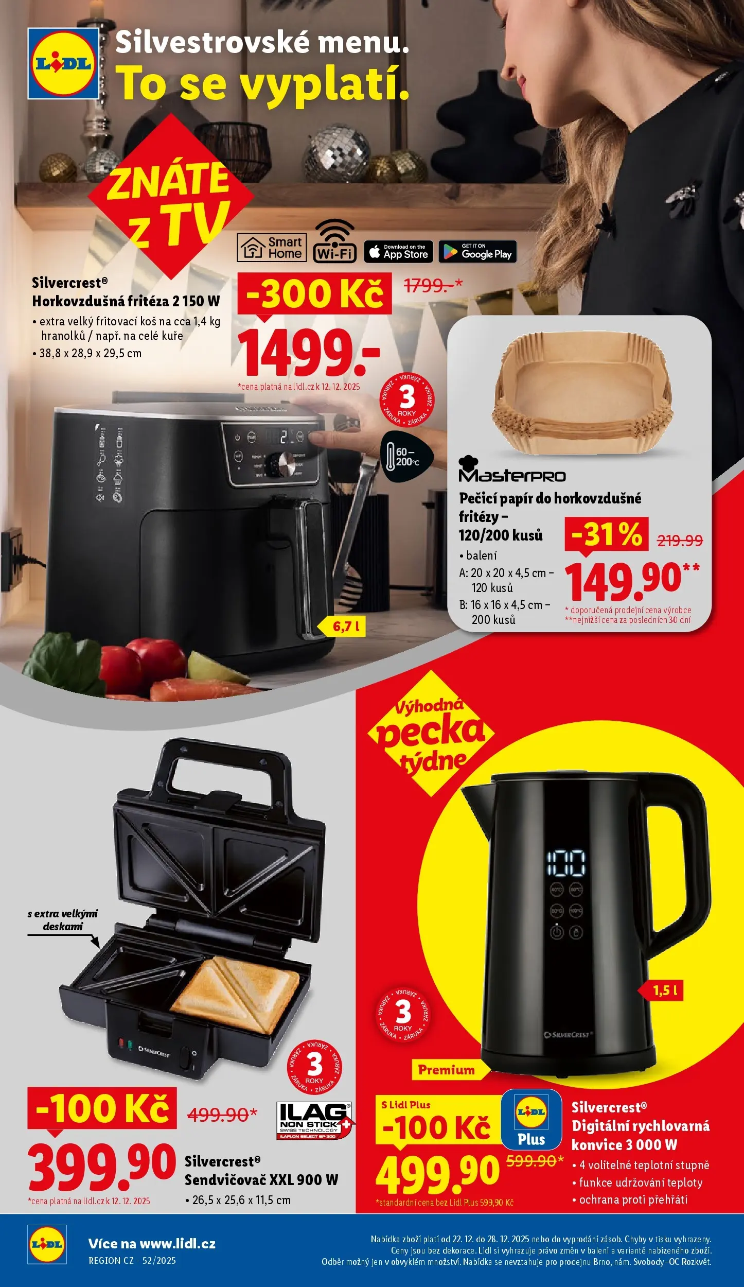 Lidl leták od 20.12.2025 - Nový akční leták | Strana: 30 | Produkty: Tv, Rychlovarná konvice, Fritéza, Horkovzdušná fritéza