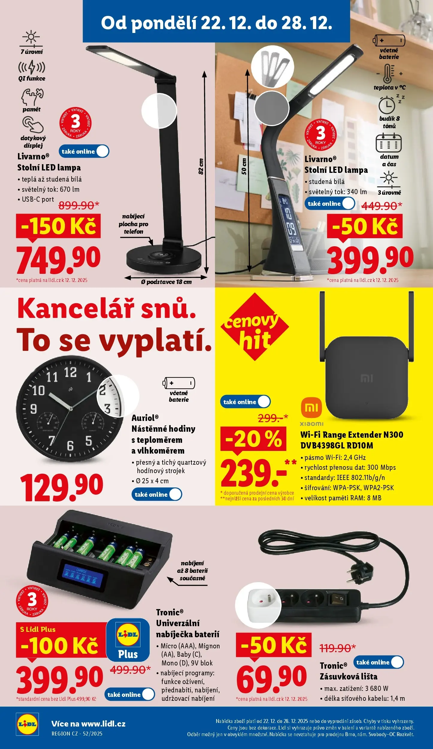 Lidl leták od 20.12.2025 - Nový akční leták | Strana: 34 | Produkty: Hodiny, Blok, Baterie, LED