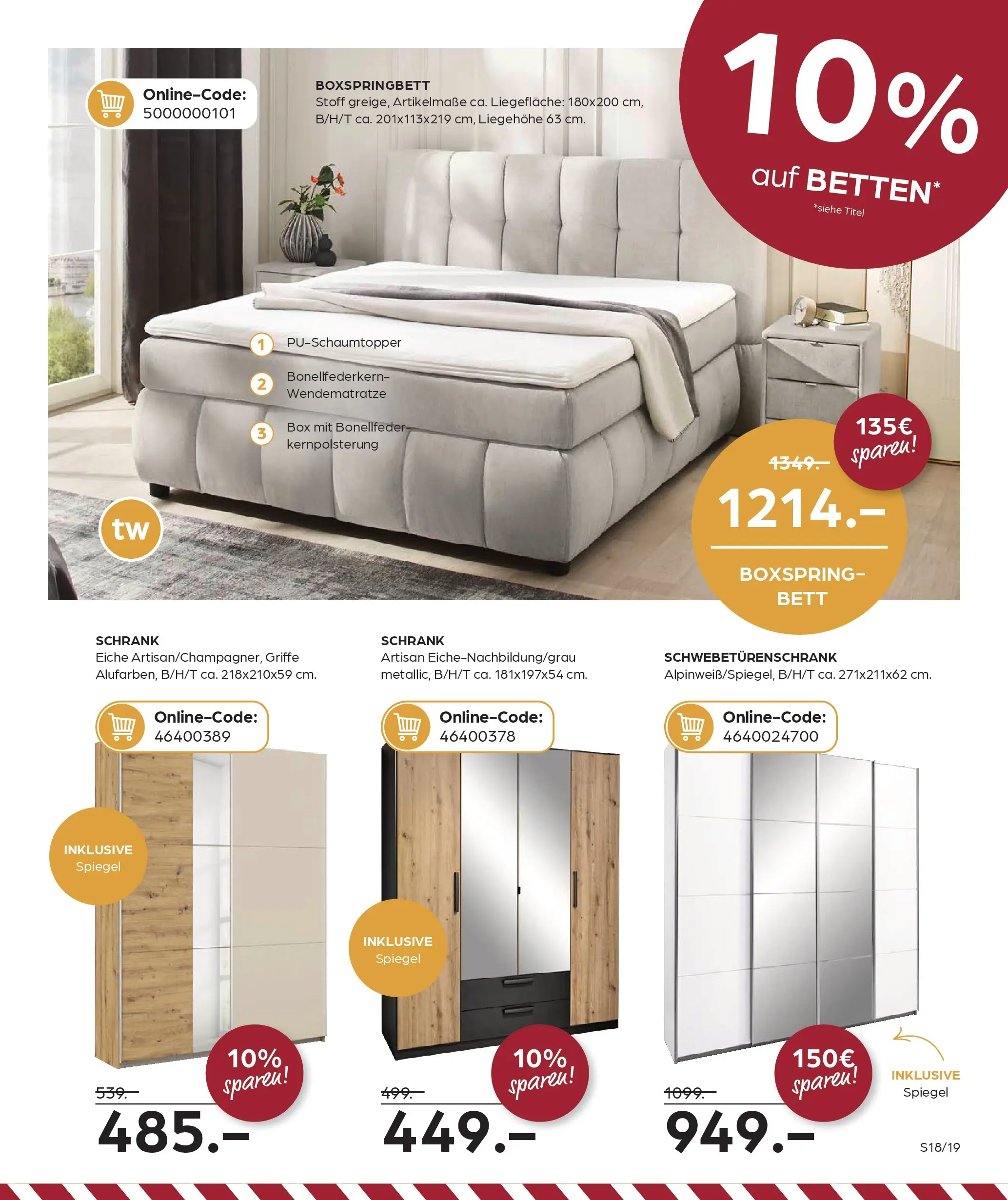 Entdecke - Möbelangebote (ab 26.12.2025) zum Blättern | Seite: 19