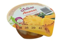 Fruchtdessert mit 27% Ananas in Gelee und Mandelgeschmack