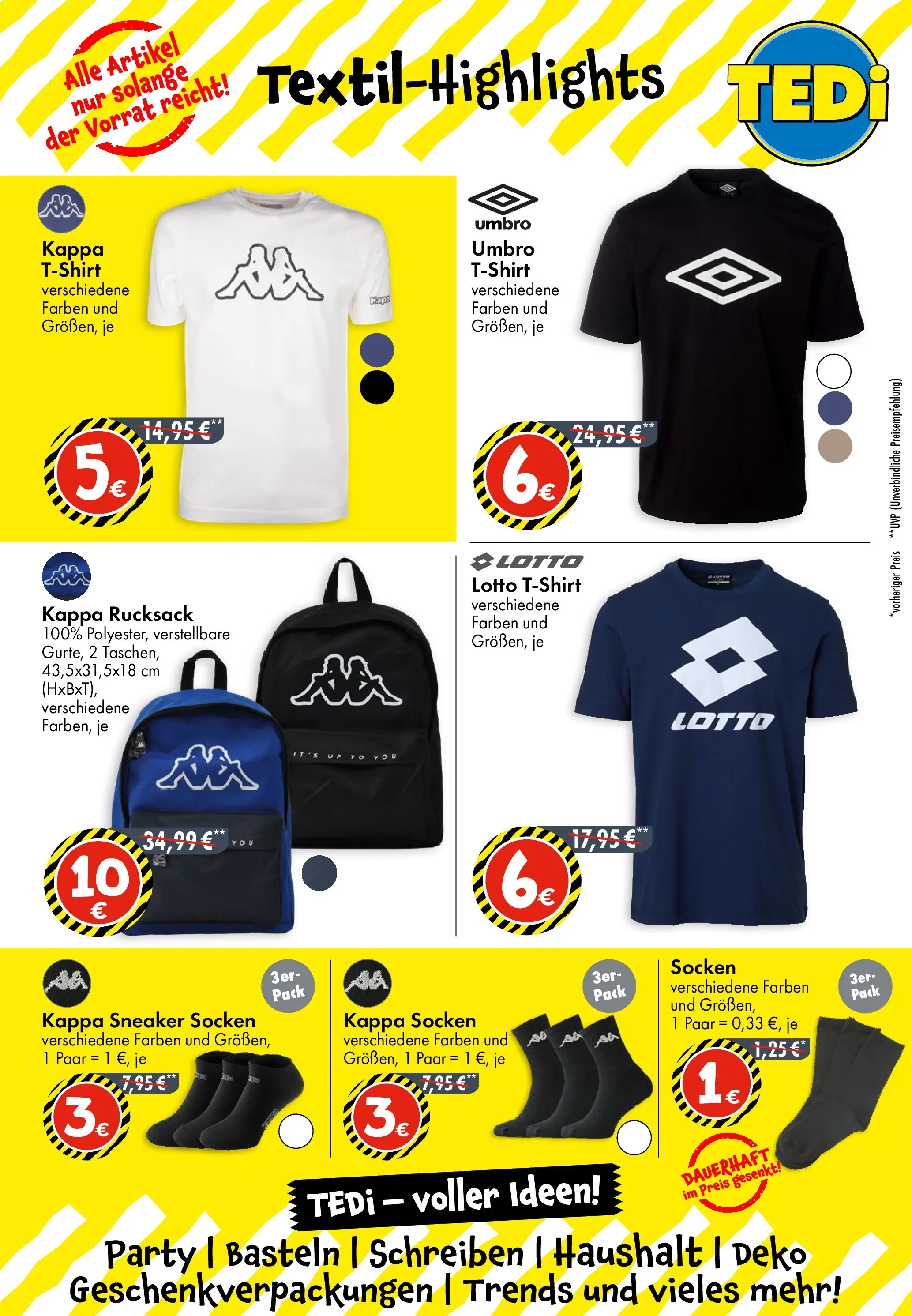 TEDi - TEDi Neueröffnung Falkenstein (ab 31.12.2025) zum Blättern | Seite: 2 | Produkte: Socken, Rucksack