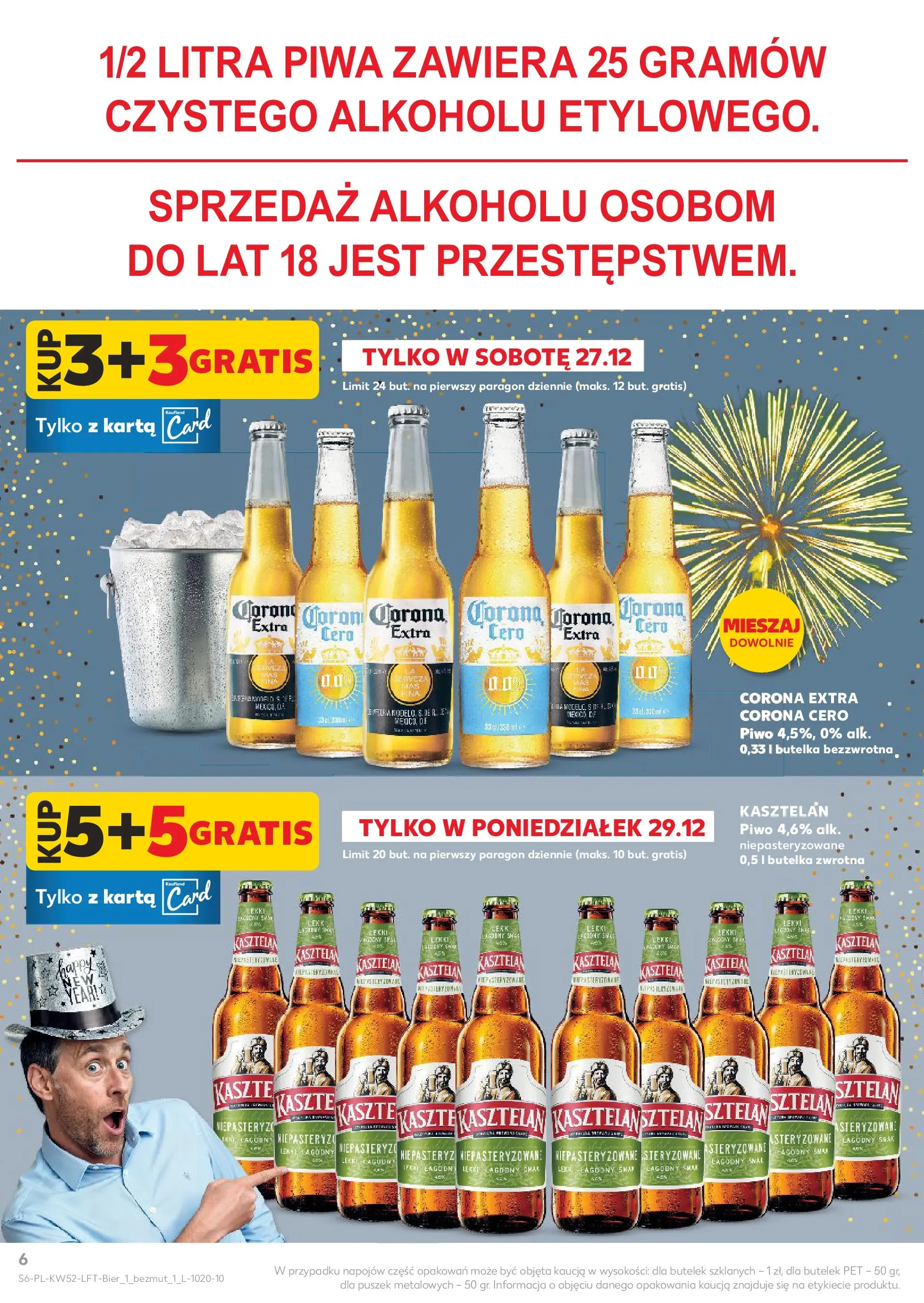 Kaufland - Kaufland Food ważne do 31.12 od 26.12.2025 - od jutra PDF | Strona: 6 | Produkty: Karta, Piwo