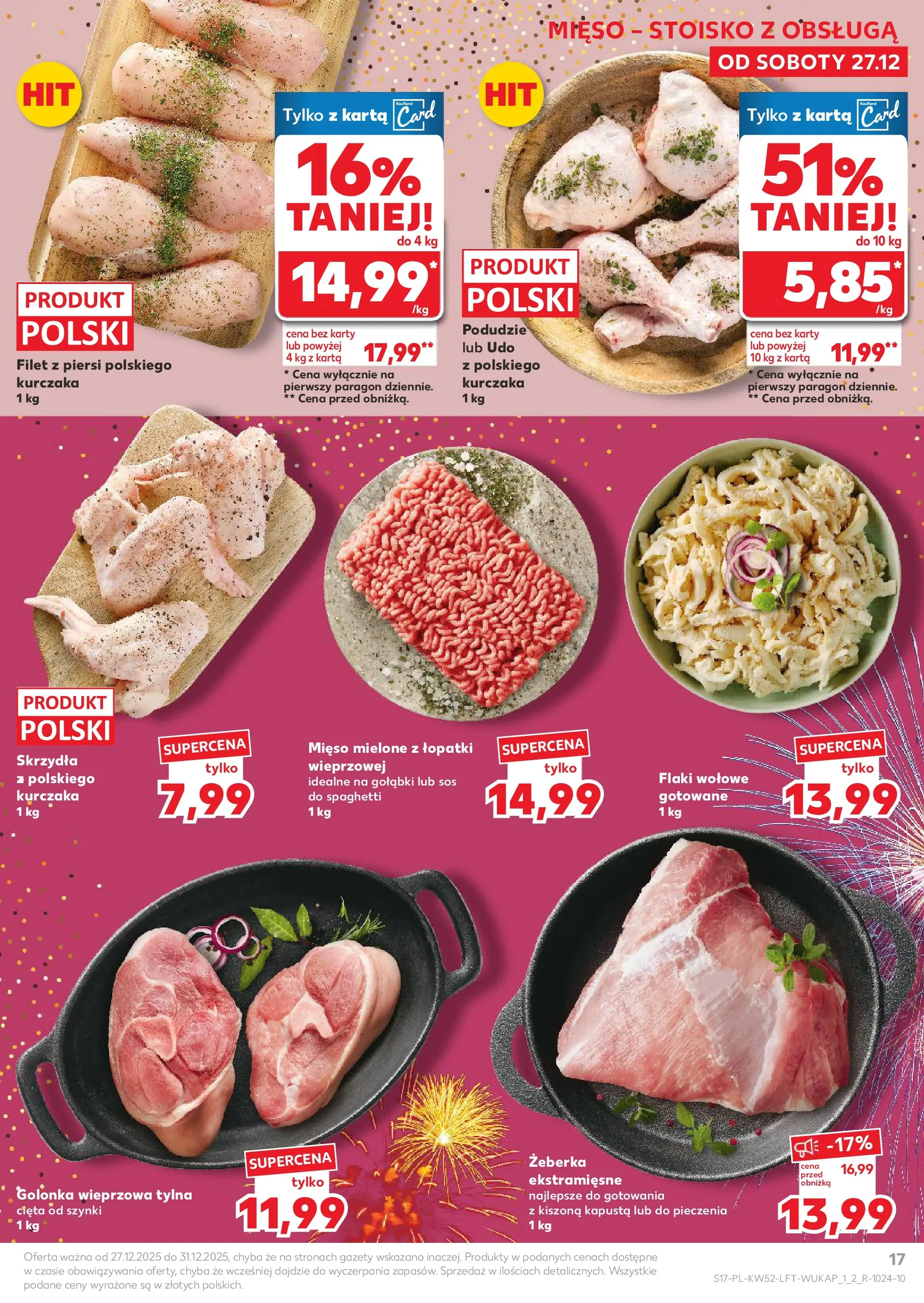 Kaufland - Kaufland Food ważne do 31.12 od 26.12.2025 - od jutra PDF | Strona: 17 | Produkty: Kapusta, Karta, Flaki, Sos