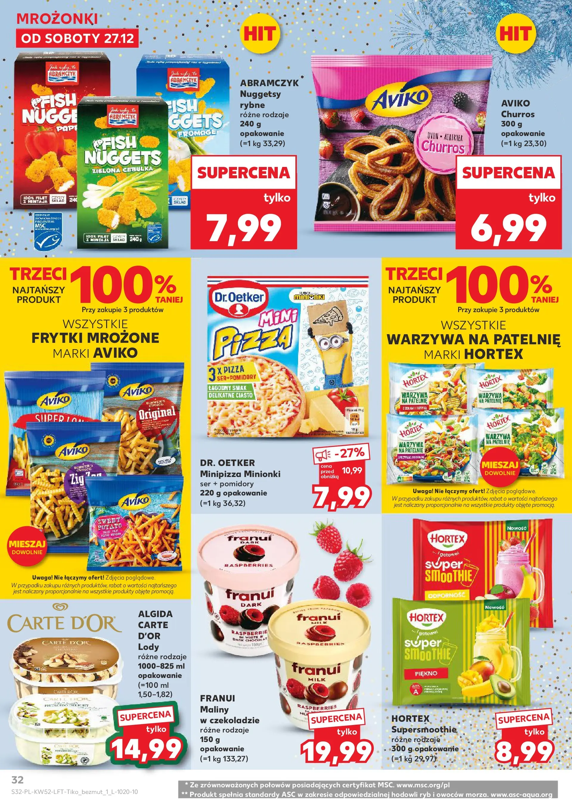 Kaufland - Kaufland Food ważne do 31.12 od 26.12.2025 - od jutra PDF | Strona: 32 | Produkty: Maliny, Smoothie, Pizza, Frytki