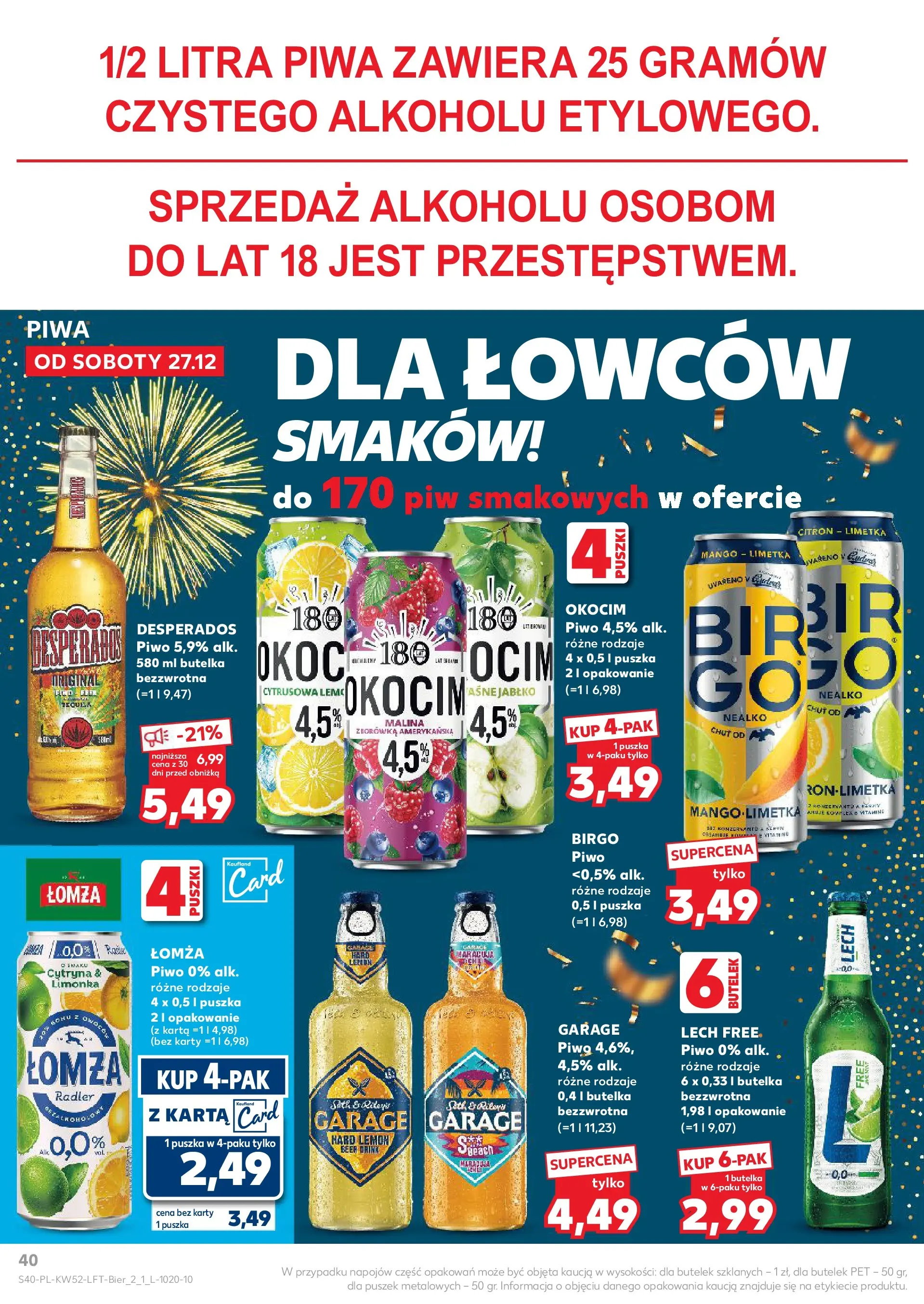 Kaufland - Kaufland Food ważne do 31.12 od 26.12.2025 - od jutra PDF | Strona: 40 | Produkty: Cytryna, Mango, Karta, Malina
