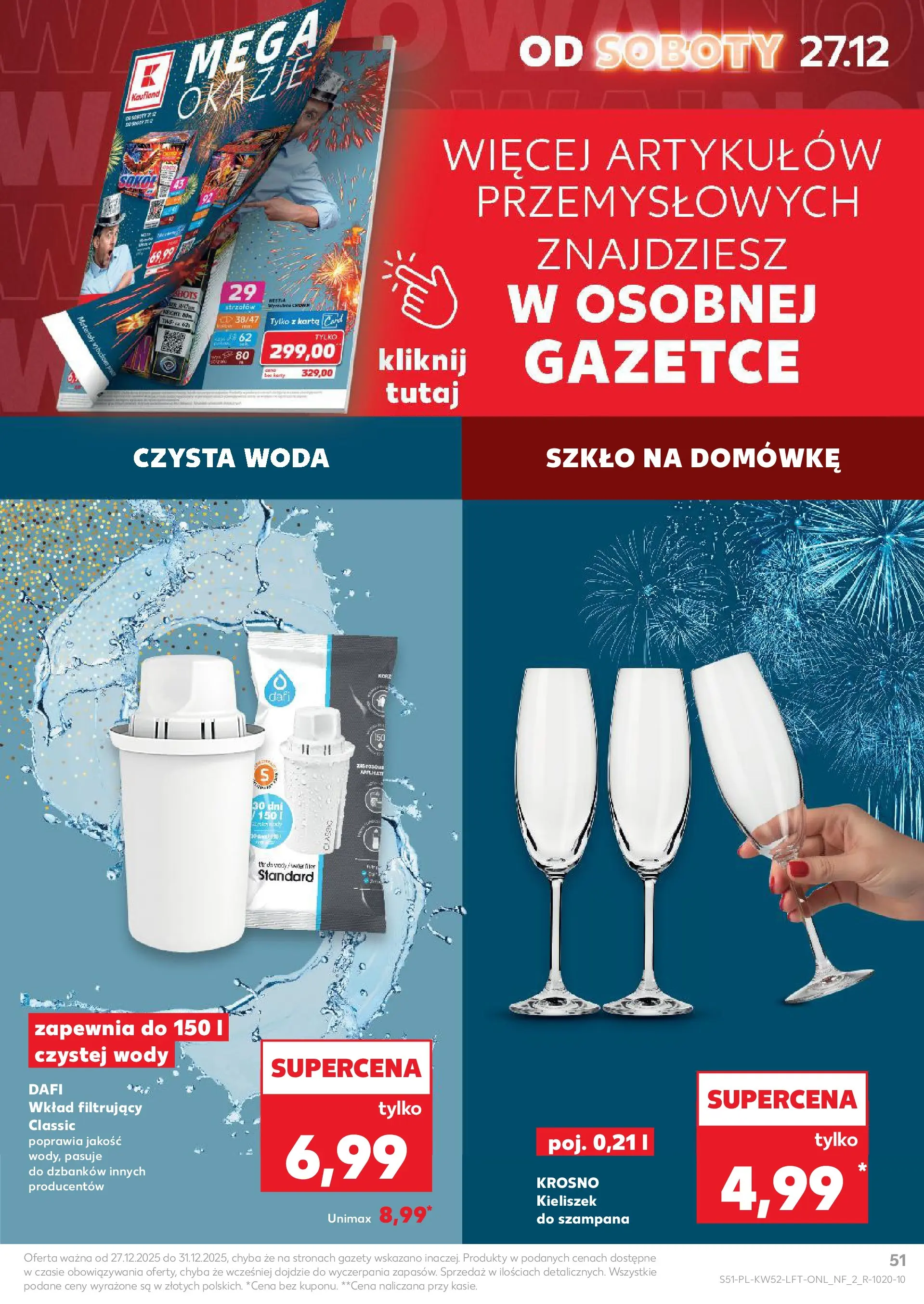 Kaufland - Kaufland Food ważne do 31.12 od 26.12.2025 - od jutra PDF | Strona: 51 | Produkty: Karta, Woda