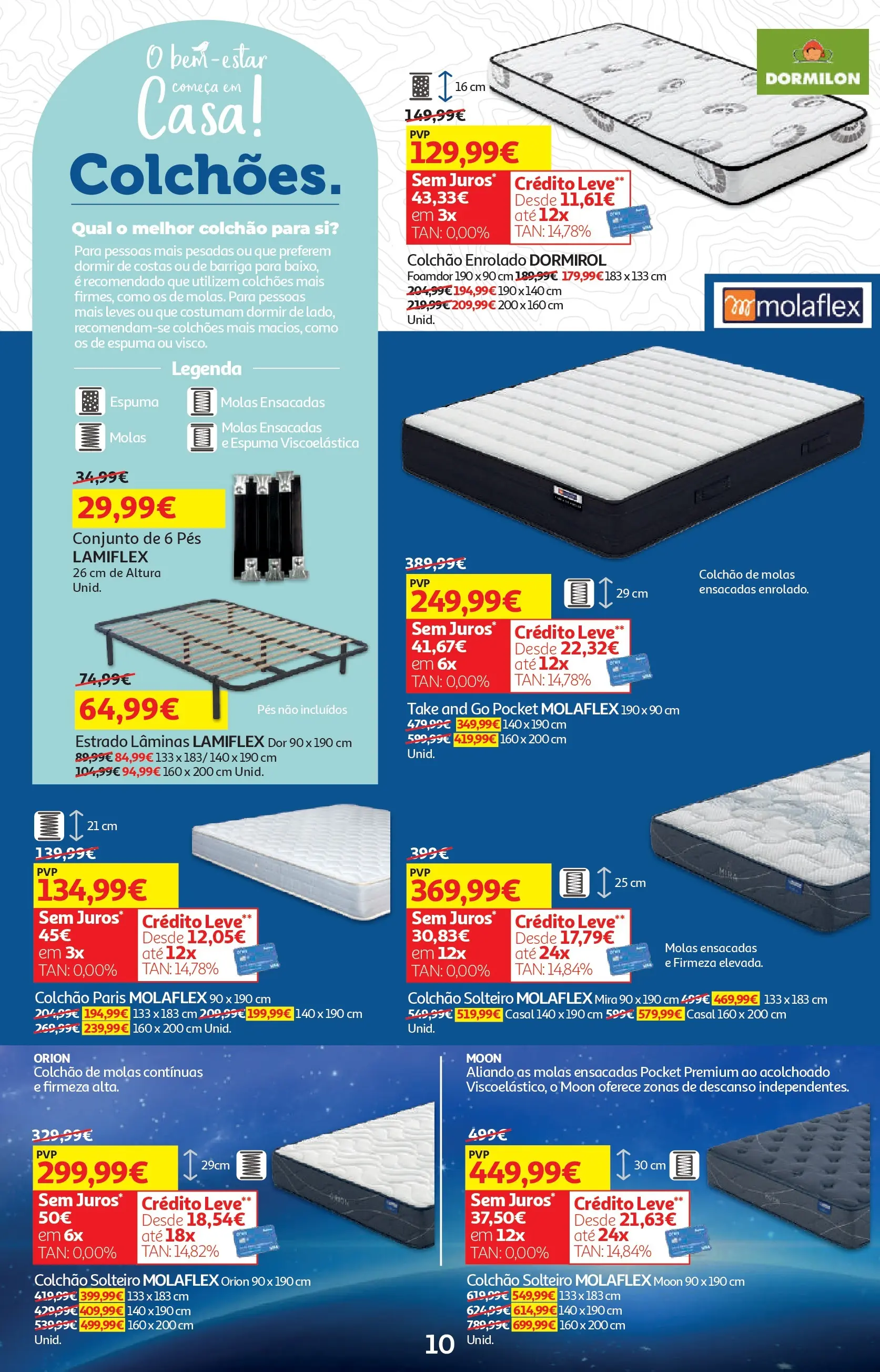 Auchan - O bem-estar começa em casa! » de 26/12/2025 - 12/01/2026 | Página: 10 | Produtos: Colchões, Colchão