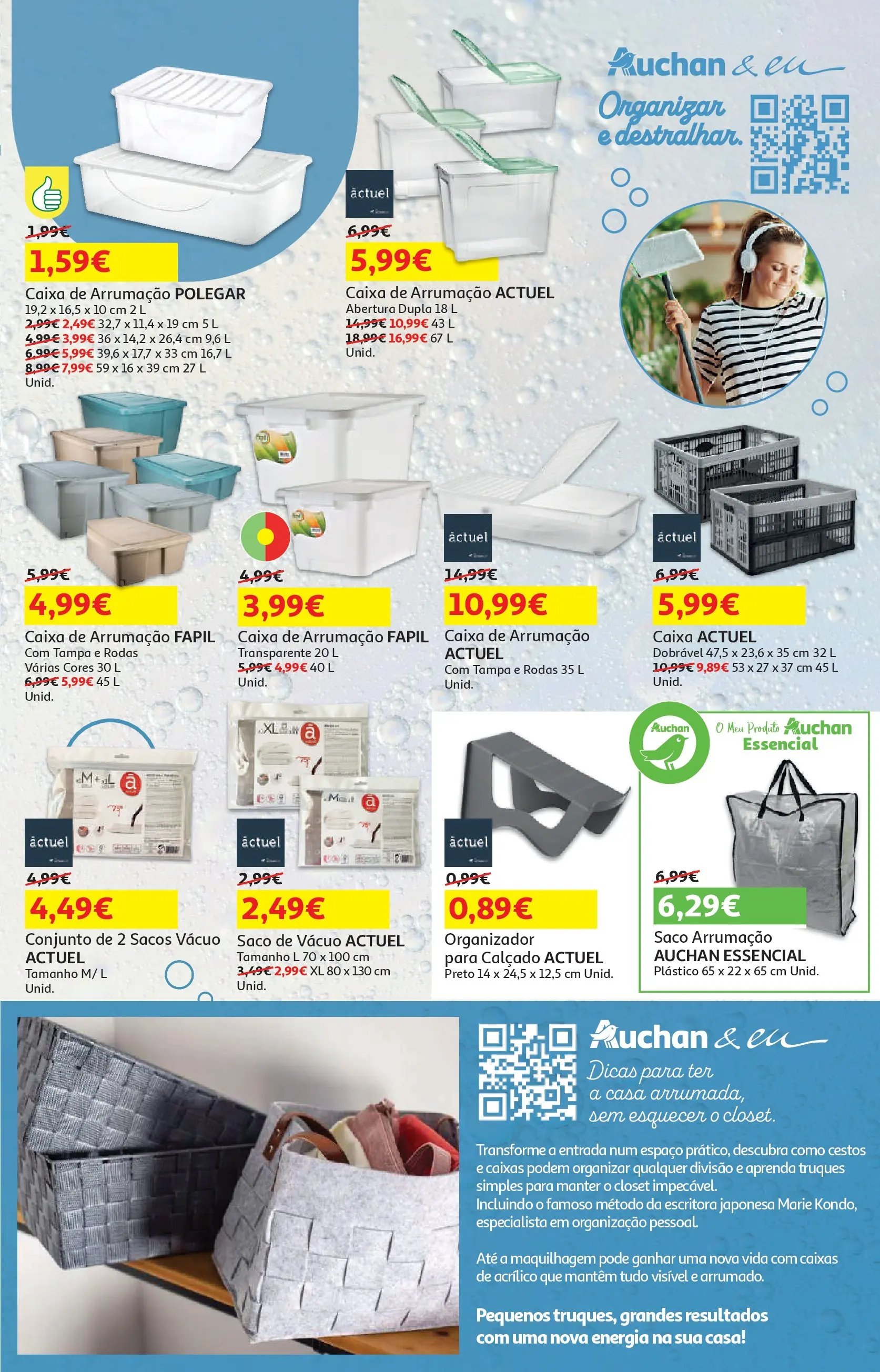 Auchan - O bem-estar começa em casa! » de 26/12/2025 - 12/01/2026 | Página: 15 | Produtos: Maquilhagem, Caixa, Organizador