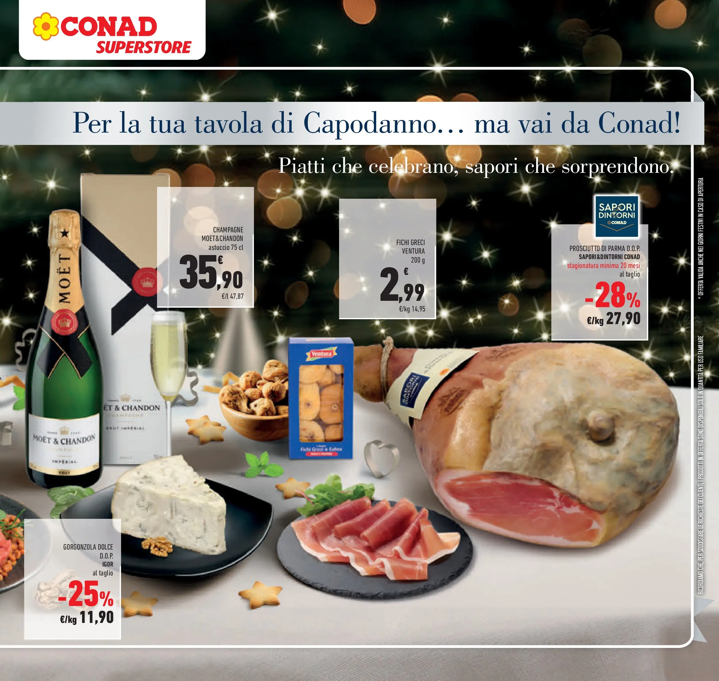 Volantino Conad dal 26/12/2025 > Anteprima | Pagina: 5 | Prodotti: Prosciutto di Parma, Champagne, Astuccio, Gorgonzola