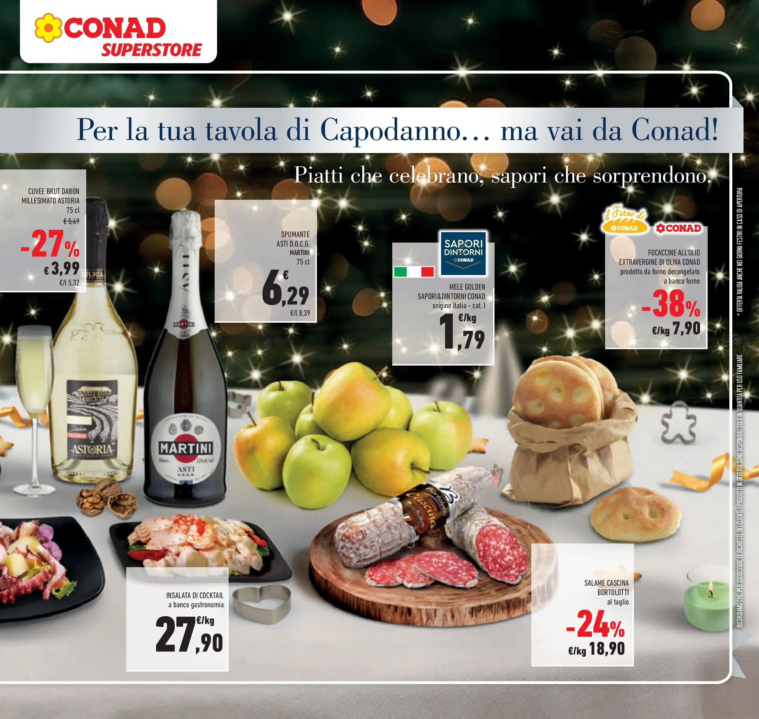 Volantino Conad dal 26/12/2025 > Anteprima | Pagina: 7 | Prodotti: Salame, Mele, Spumante, Forno