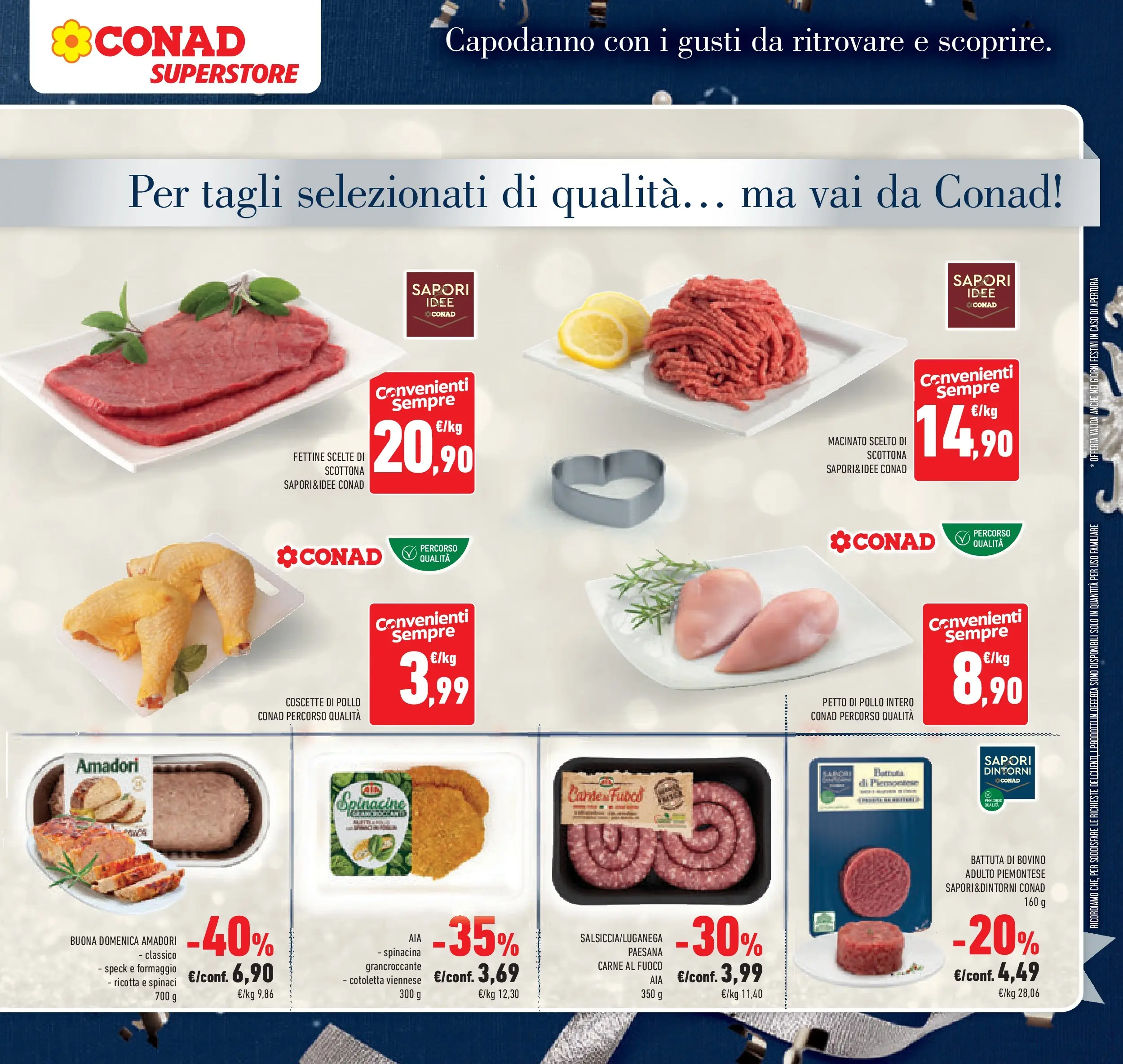 Volantino Conad dal 26/12/2025 > Anteprima | Pagina: 11 | Prodotti: Speck, Bovino, Pollo, Formaggio