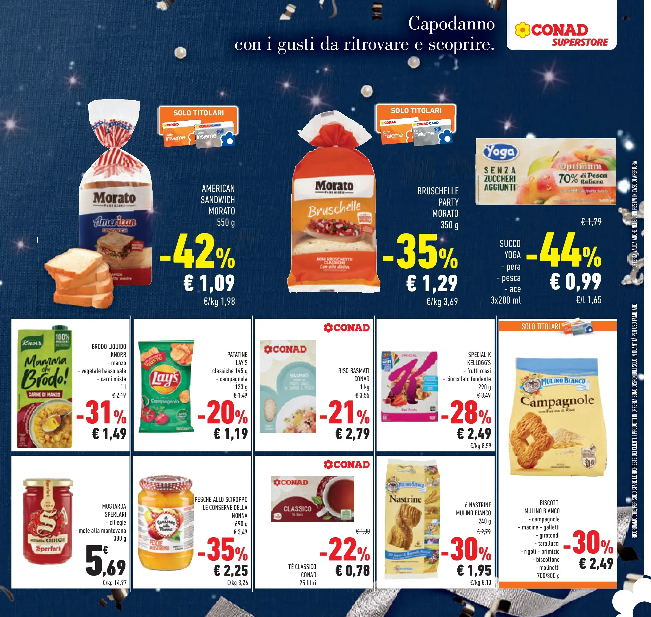Volantino Conad dal 26/12/2025 > Anteprima | Pagina: 29 | Prodotti: Riso Basmati, Succo, Riso, Patatine