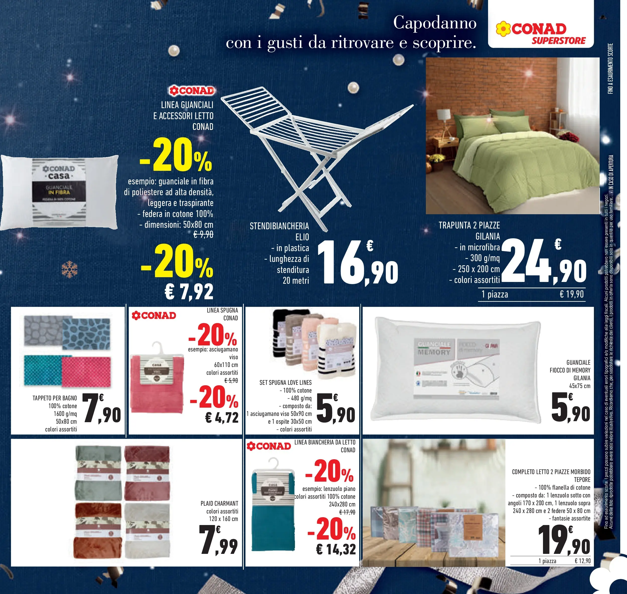 Volantino Conad dal 26/12/2025 > Anteprima | Pagina: 33 | Prodotti: Trapunta, Asciugamano, Tappeto, Federa