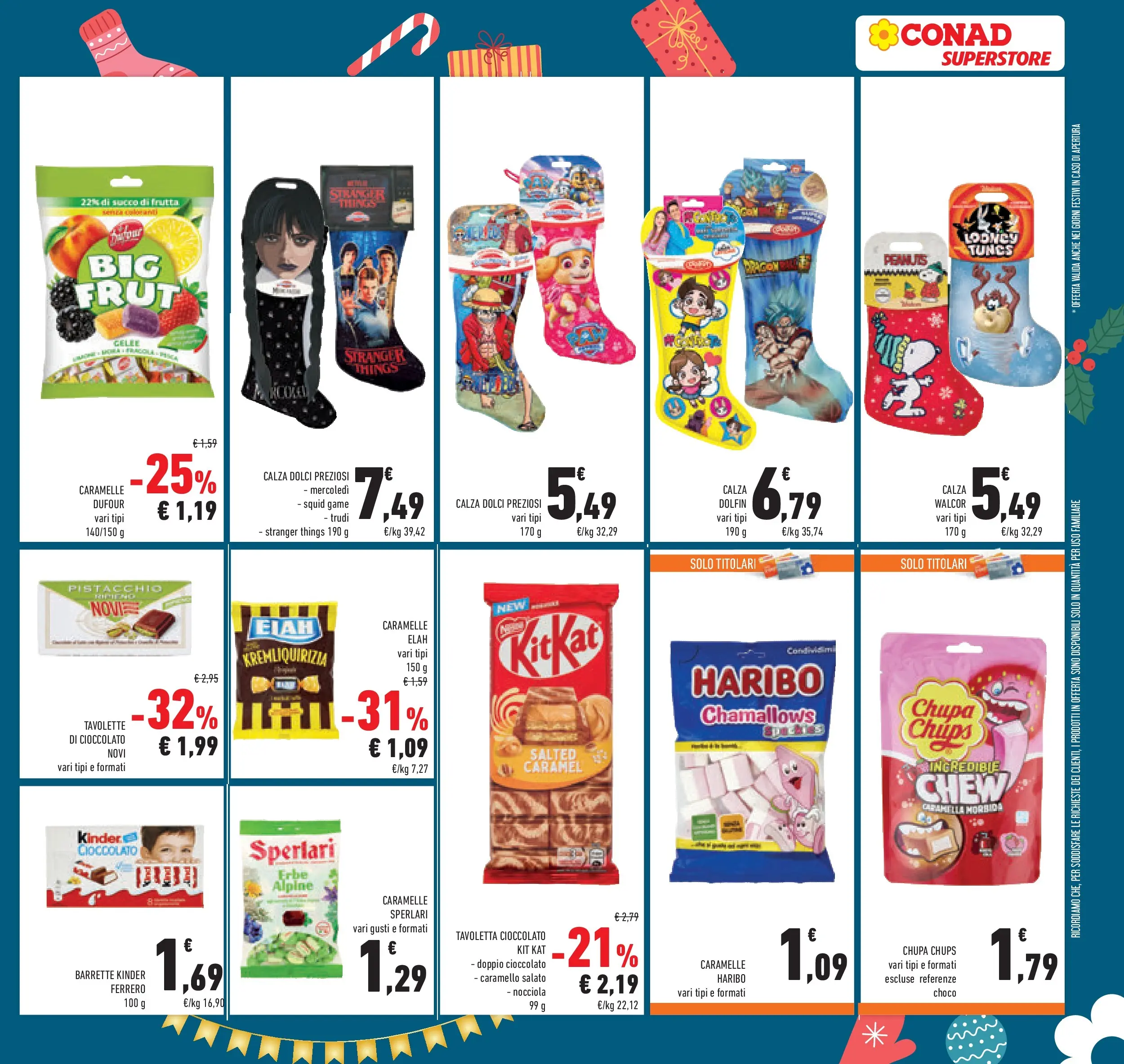 Volantino Conad dal 26/12/2025 > Anteprima | Pagina: 35 | Prodotti: Cioccolato, Caramelle, Frutta, Tablet