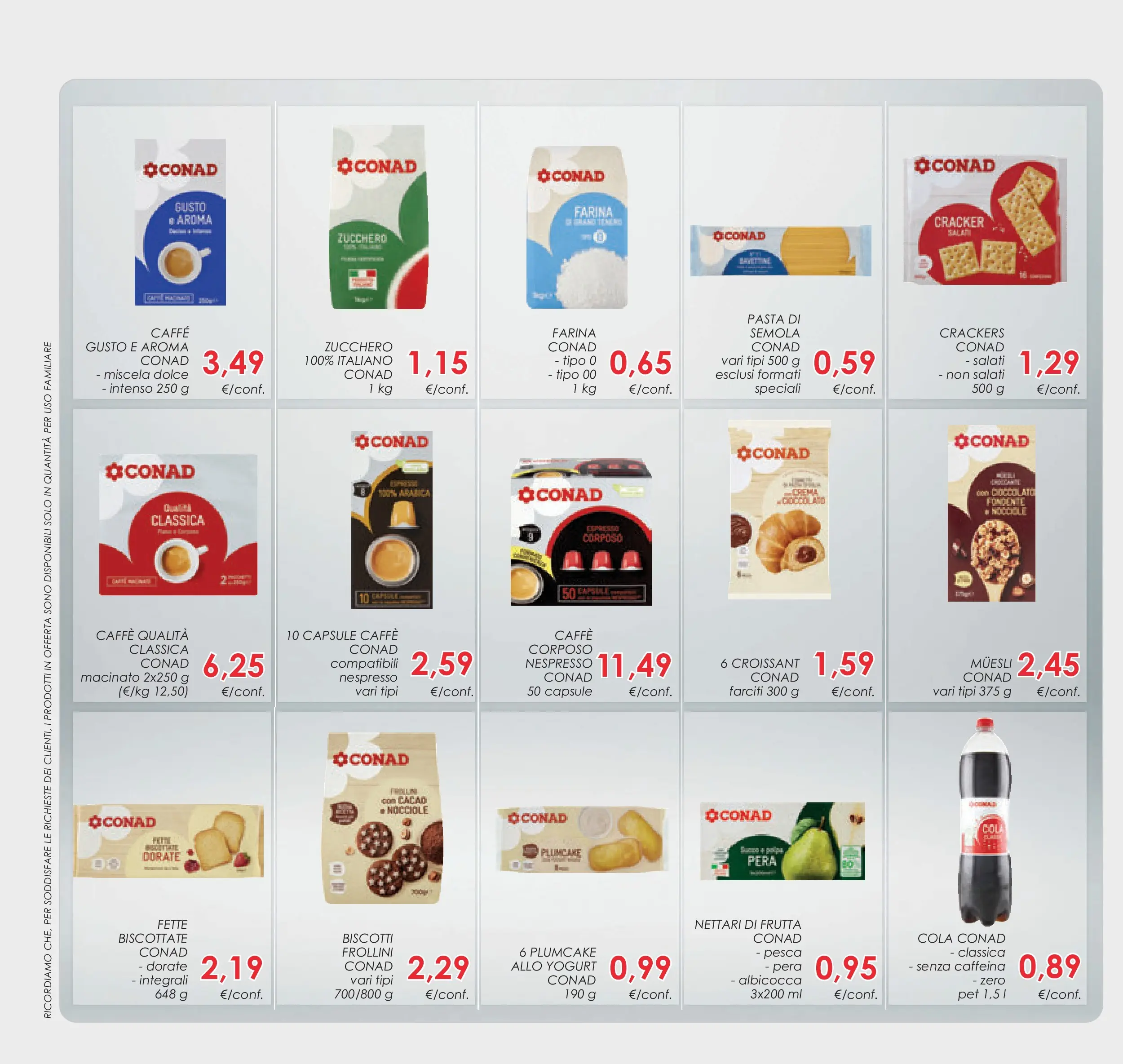 Volantino Conad dal 26/12/2025 > Anteprima | Pagina: 40 | Prodotti: Crema, Zucchero, Nocciole, Pera