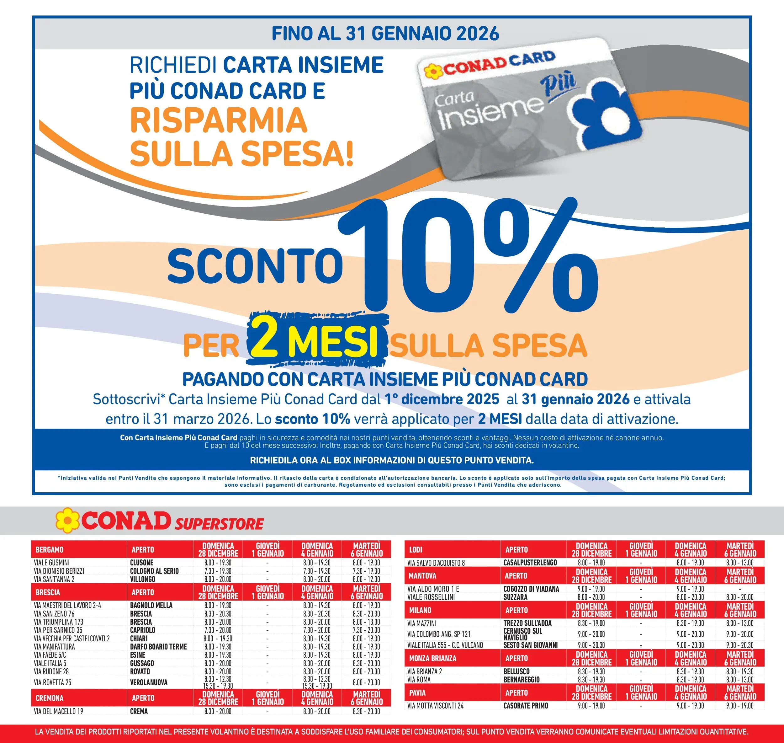 Volantino Conad dal 26/12/2025 > Anteprima | Pagina: 46 | Prodotti: Crema, Data