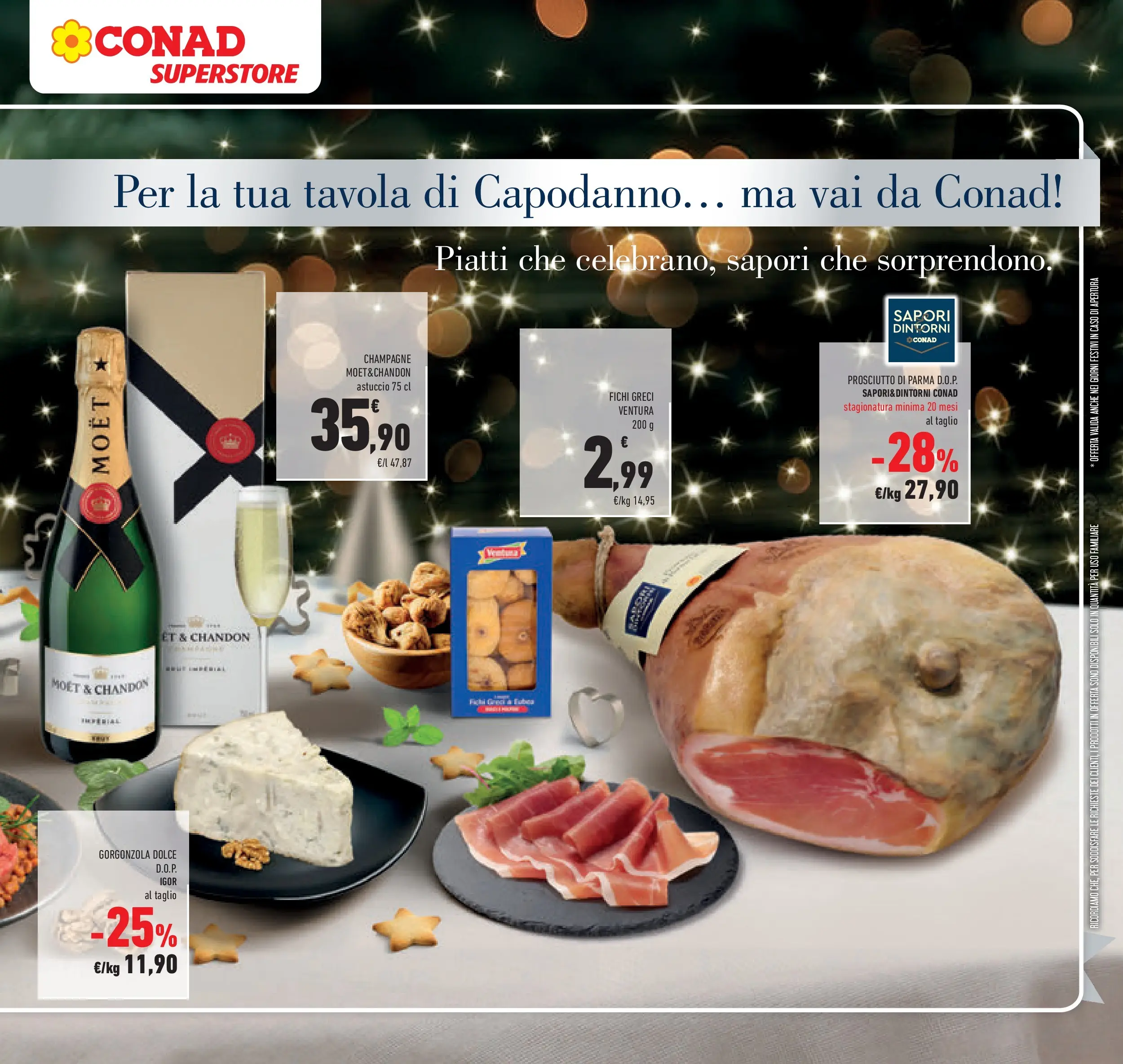 Volantino Conad dal 27/12/2025 > Anteprima | Pagina: 5 | Prodotti: Prosciutto di Parma, Champagne, Astuccio, Gorgonzola
