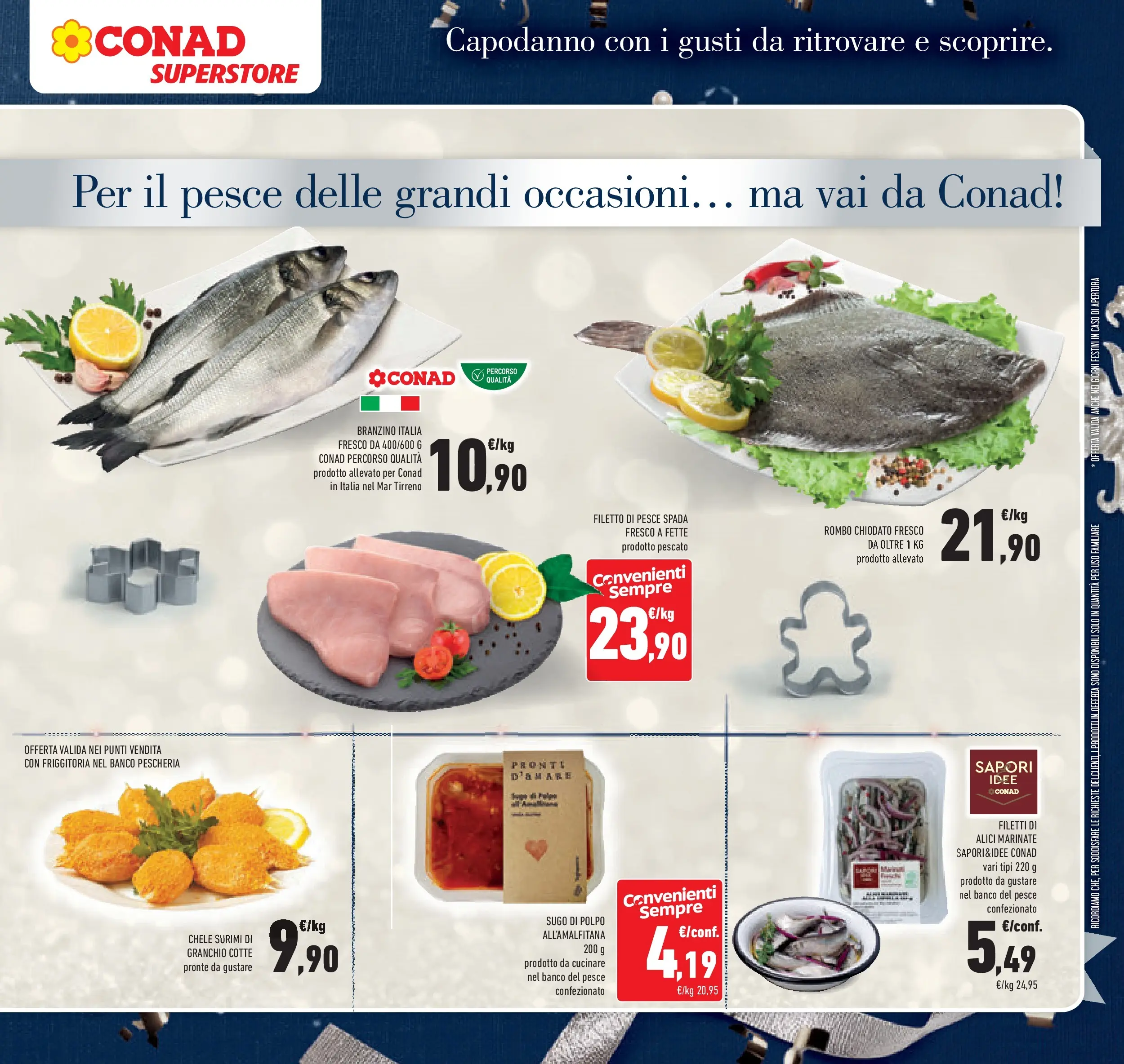 Volantino Conad dal 27/12/2025 > Anteprima | Pagina: 9 | Prodotti: Pesce, Il pesce, Surimi, Pesce spada