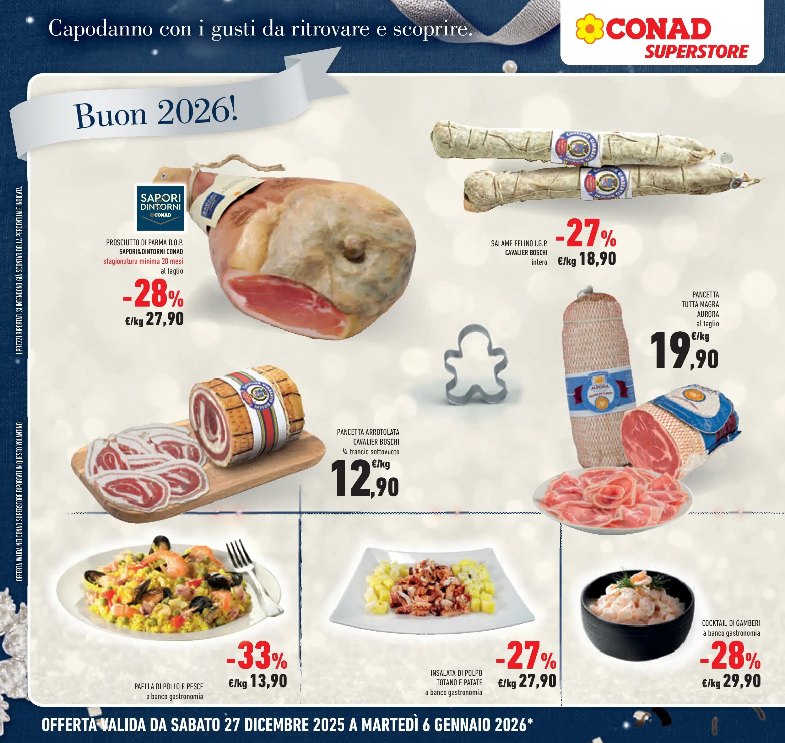 Volantino Conad dal 27/12/2025 > Anteprima | Pagina: 14 | Prodotti: Insalata, Polpo, Prosciutto, Totano