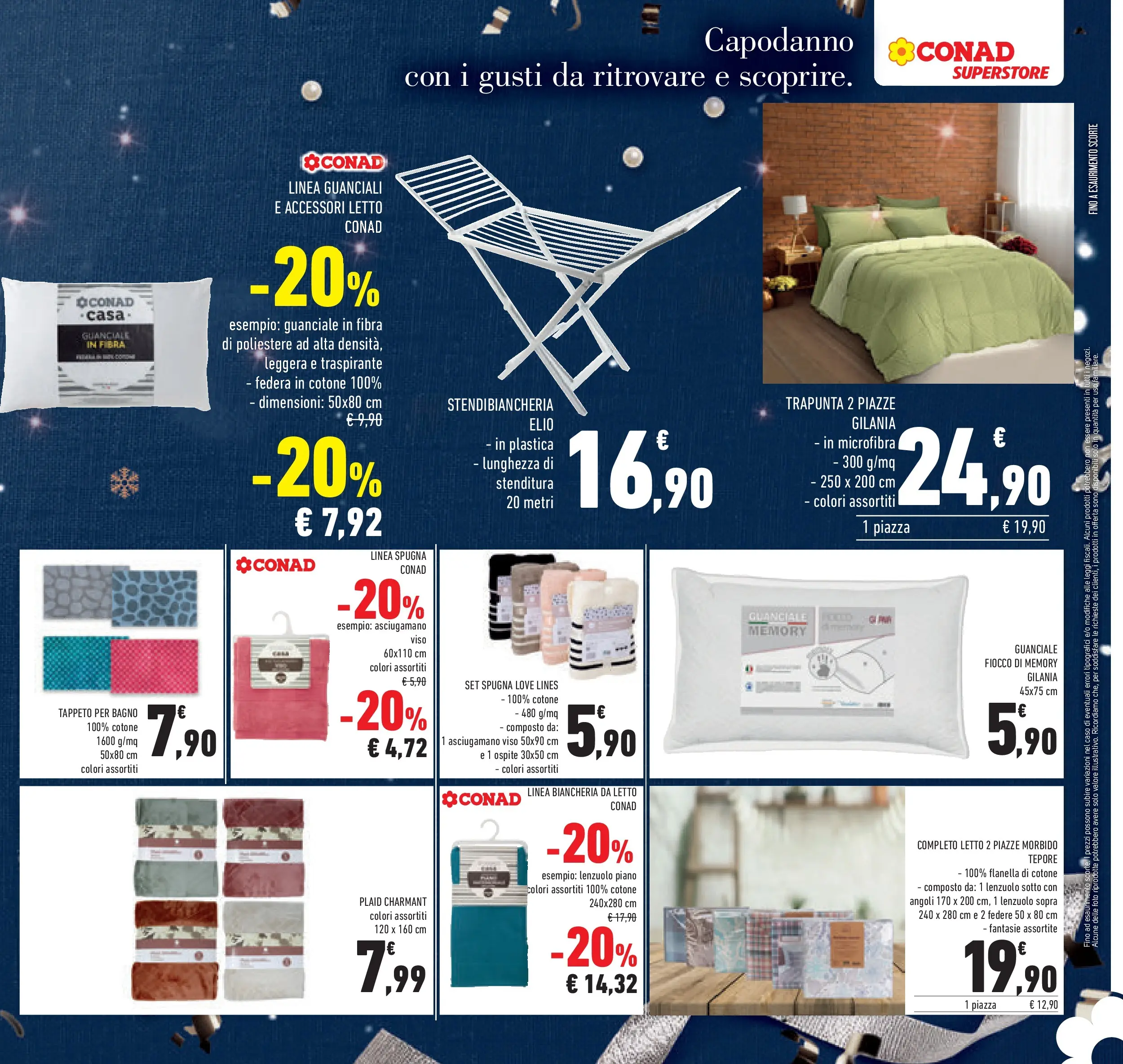 Volantino Conad dal 27/12/2025 > Anteprima | Pagina: 33 | Prodotti: Spugna, Plaid, Stendibiancheria, Federa