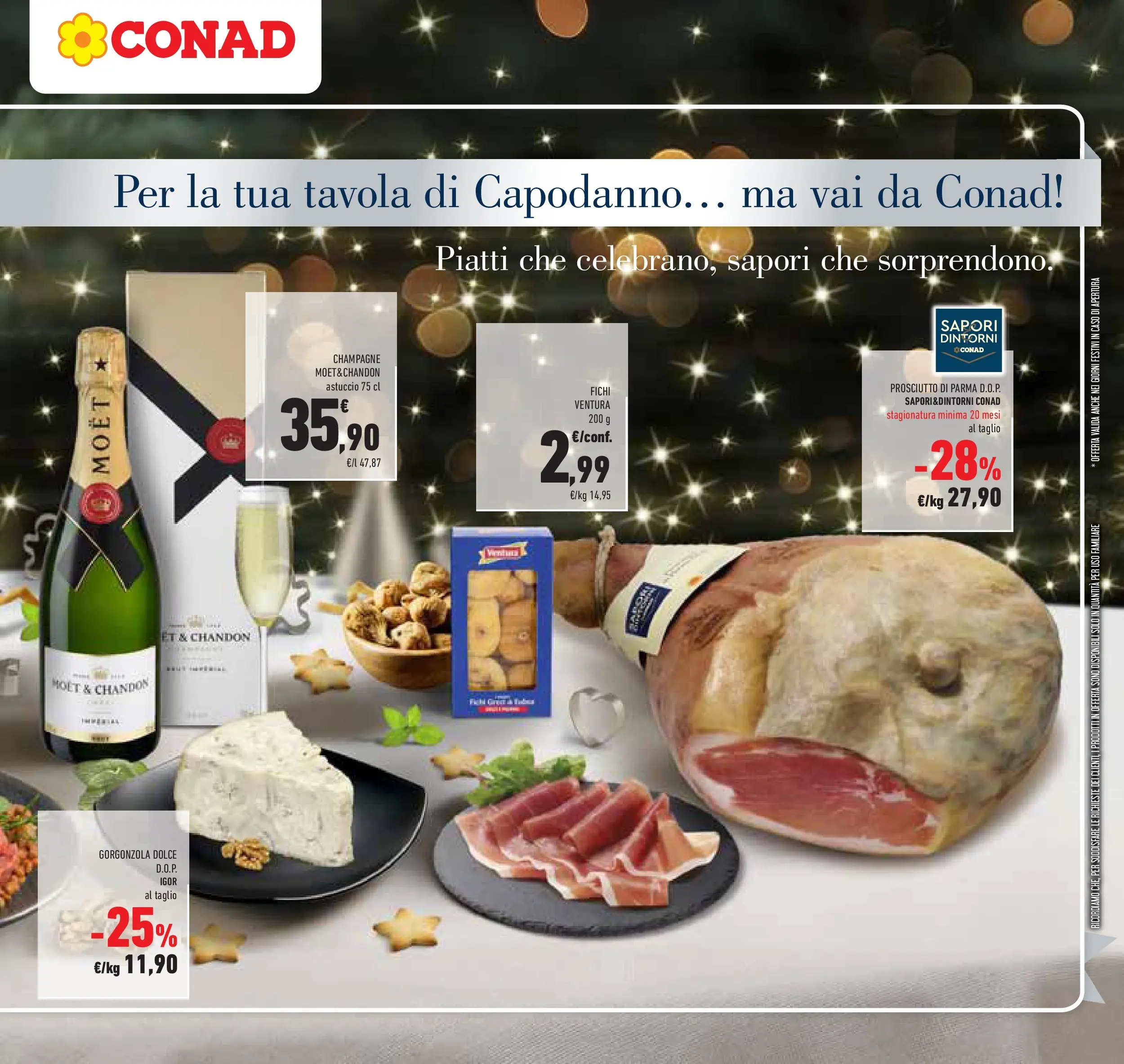 Volantino Conad dal 26/12/2025 > Anteprima | Pagina: 5 | Prodotti: Prosciutto, Champagne, Astuccio, Gorgonzola