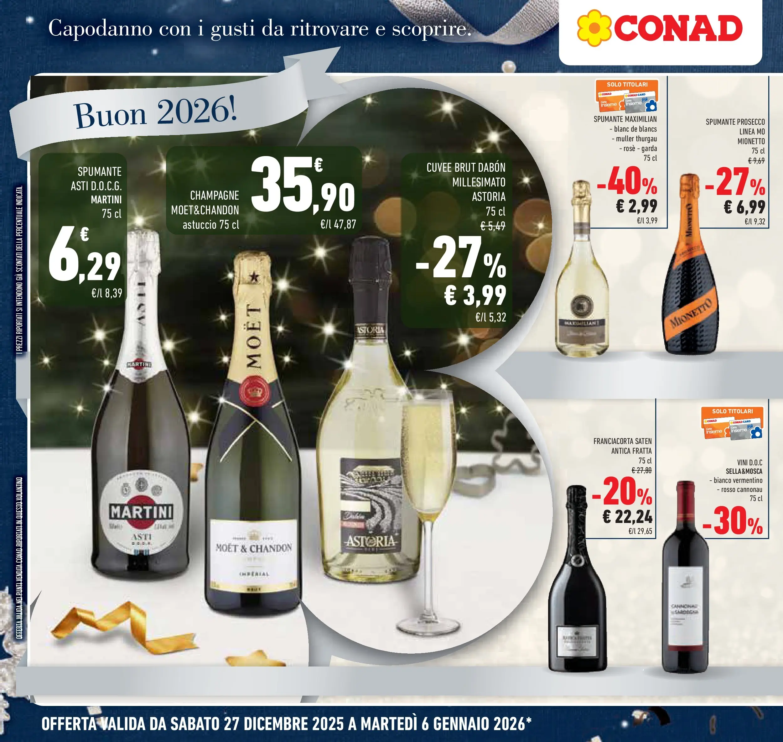 Volantino Conad dal 26/12/2025 > Anteprima | Pagina: 18 | Prodotti: Prosecco, Spumante, Champagne, Astuccio