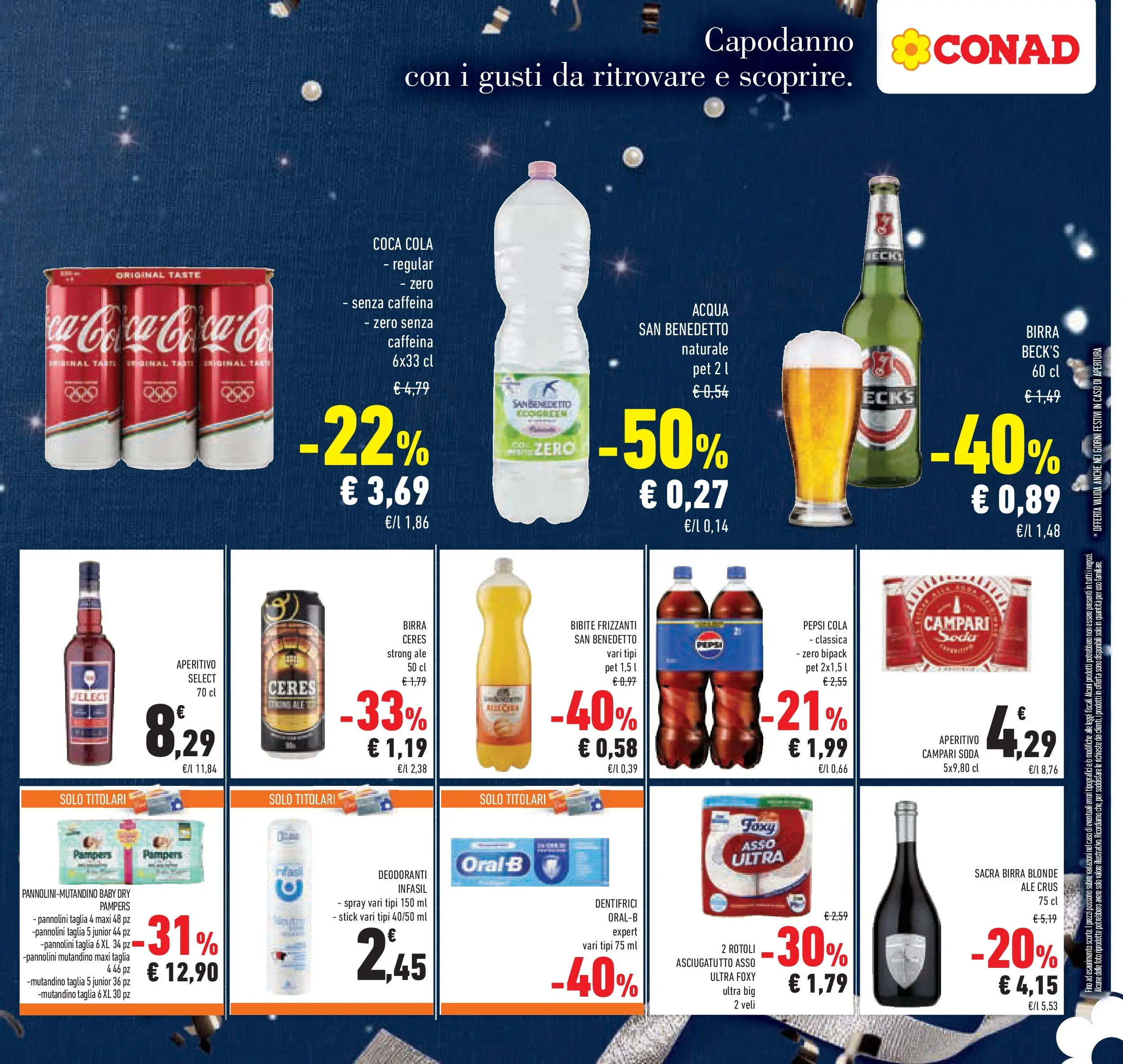 Volantino Conad dal 26/12/2025 > Anteprima | Pagina: 27 | Prodotti: Acqua, Ceres, Coca Cola, Aperitivo