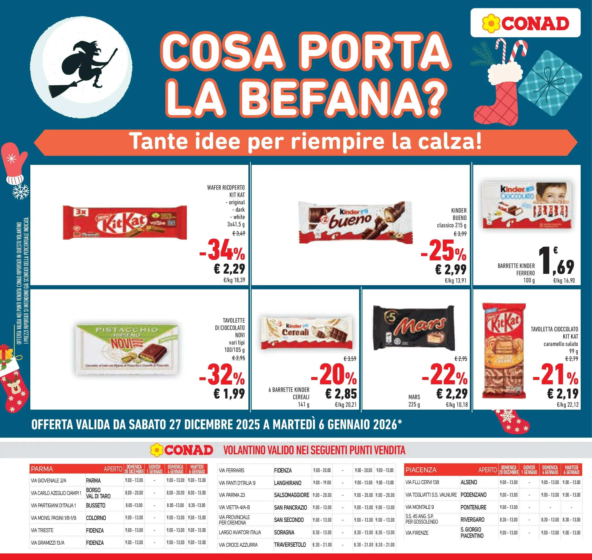 Volantino Conad dal 26/12/2025 > Anteprima | Pagina: 28 | Prodotti: Cioccolato, Cereali