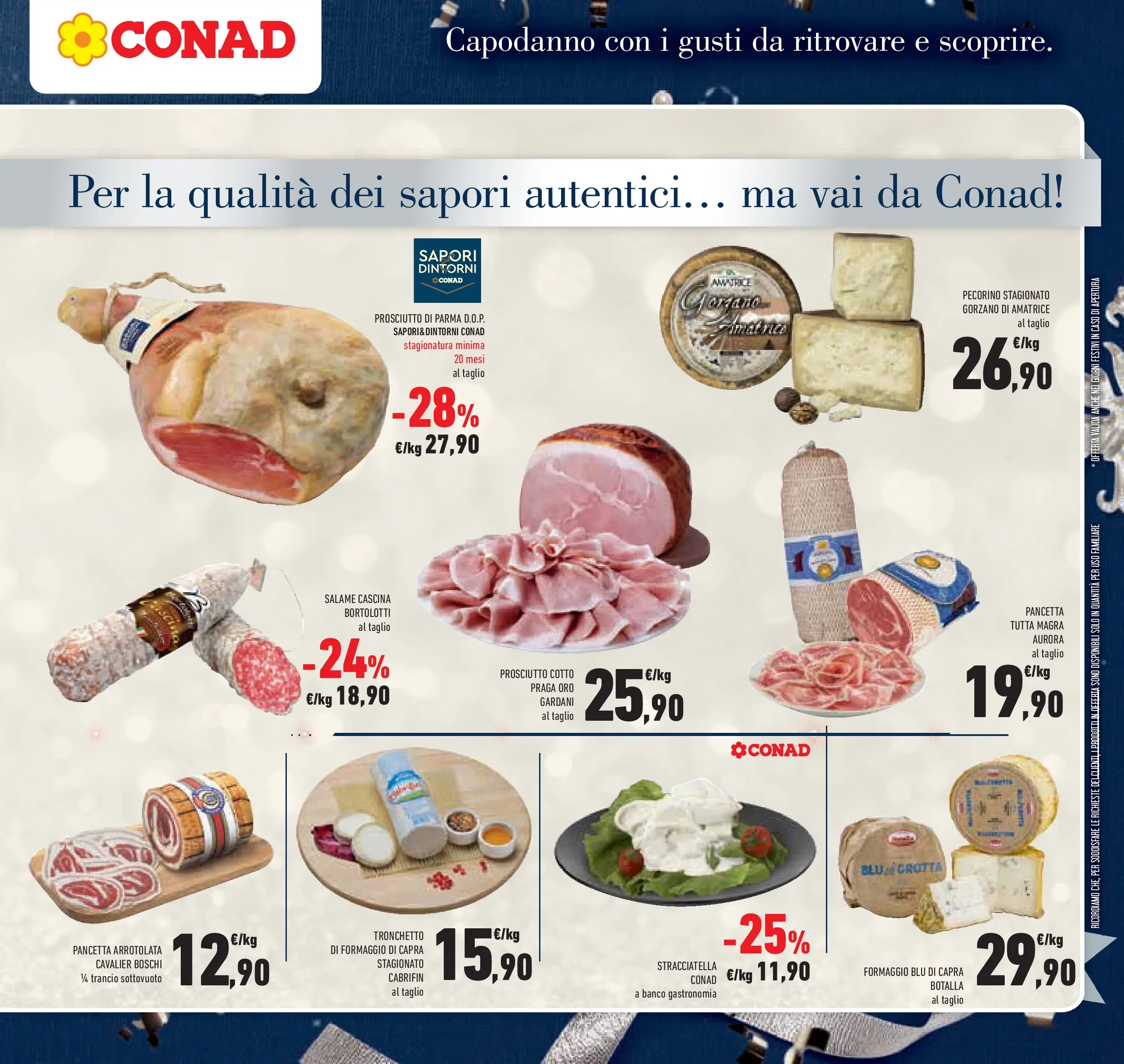 Volantino Conad dal 26/12/2025 > Anteprima | Pagina: 13 | Prodotti: Salame, Formaggio, Prosciutto, Stracciatella