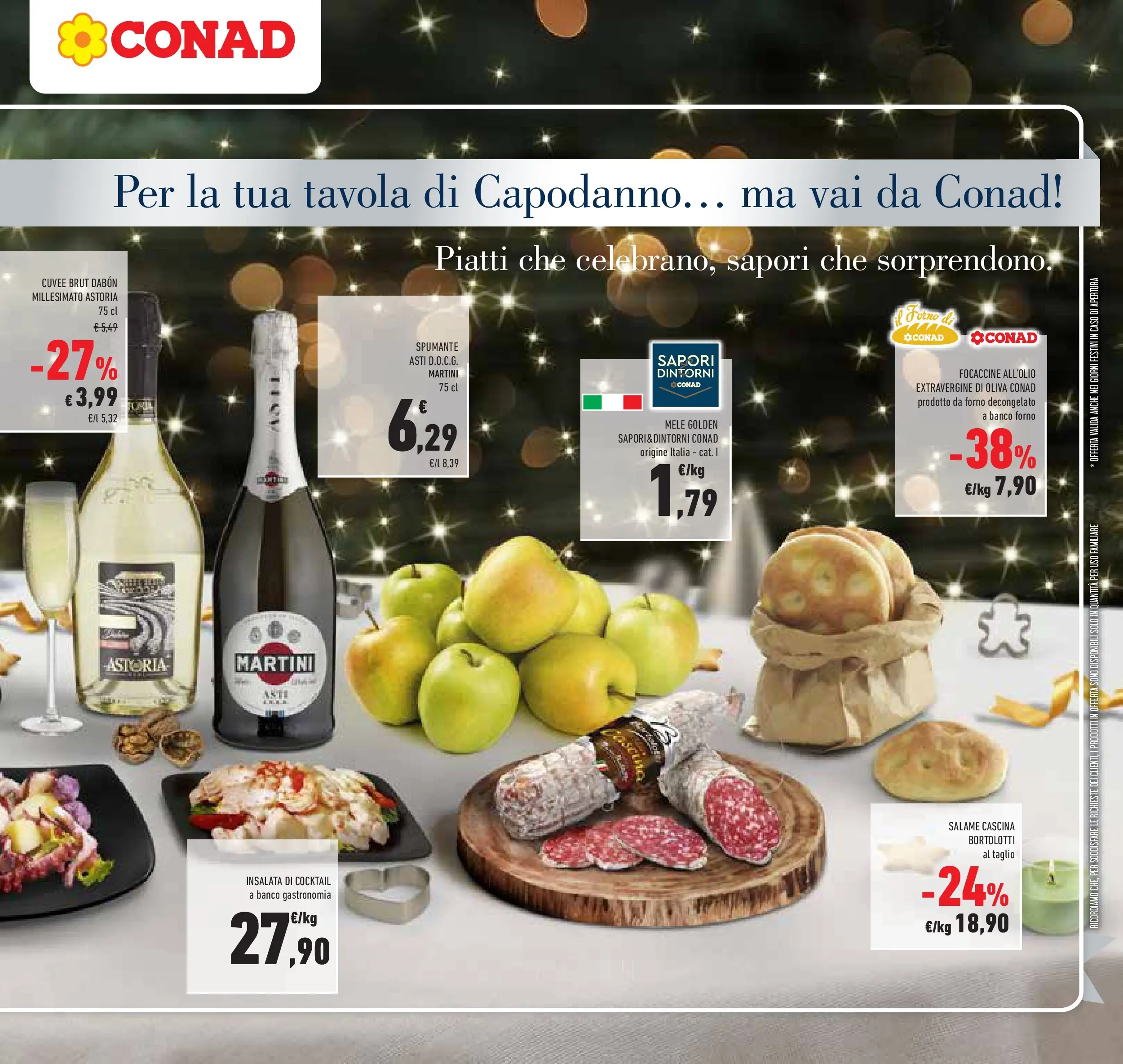 Volantino Conad dal 26/12/2025 > Anteprima | Pagina: 7 | Prodotti: Salame, Mele, Focaccia, Insalata